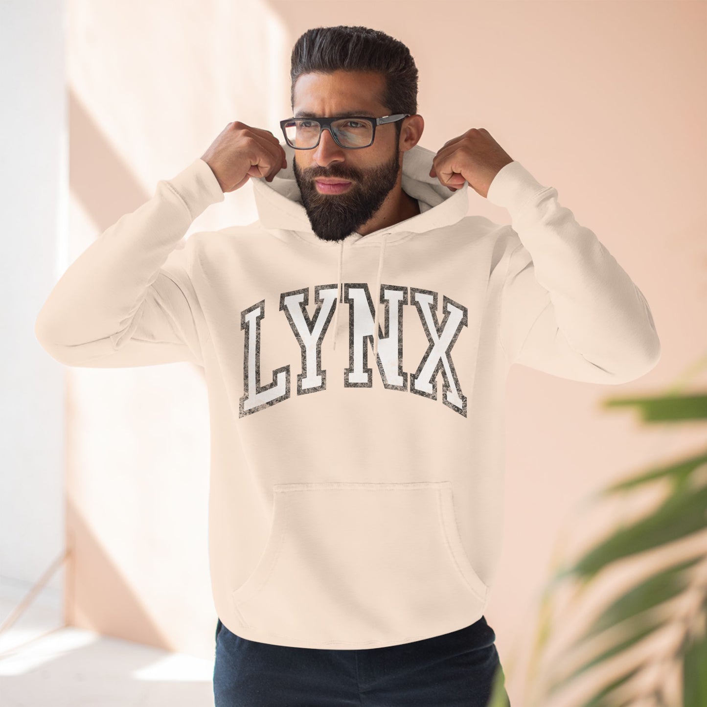 Lynx Basketball Vintage Print Premium Hoodie