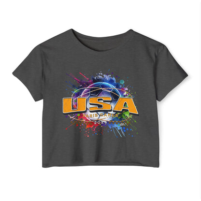 U.S. Women's Soccer Fans T-Shirt Bright Gold USA