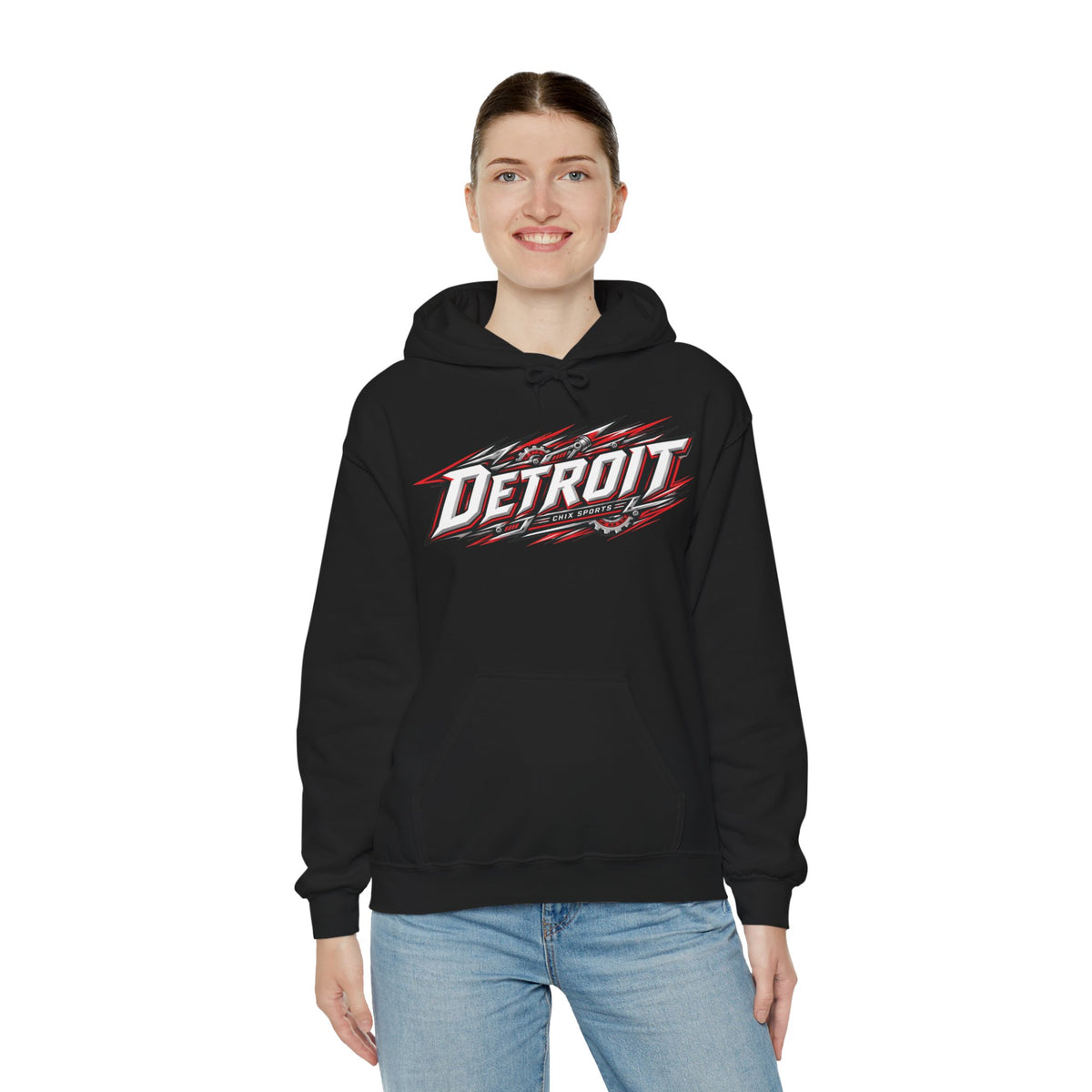 Olivia Wallin Detroit Hockey Club Unisex Moto Hoodie
