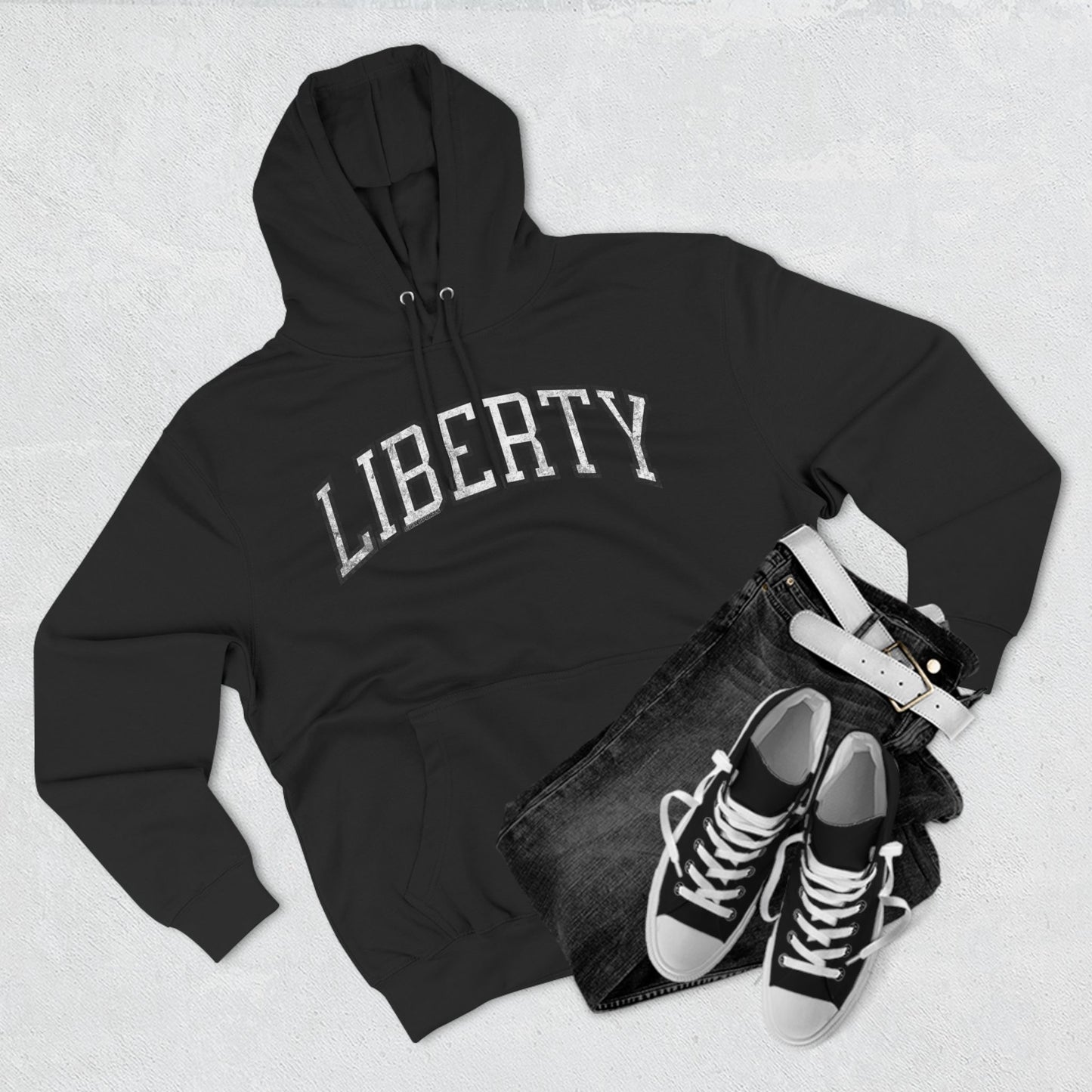 Liberty Basketball Vintage Print Premium Hoodie