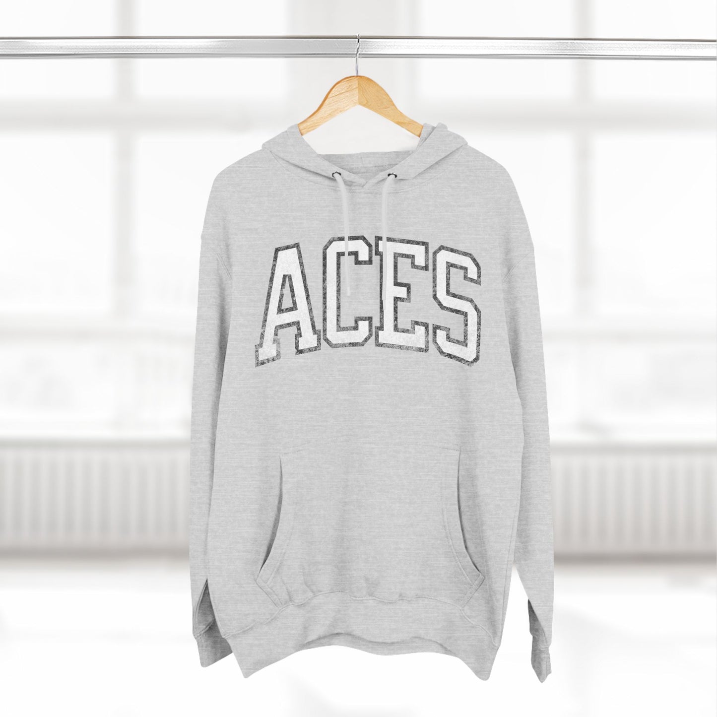 Aces Basketball Vintage Print Premium Hoodie