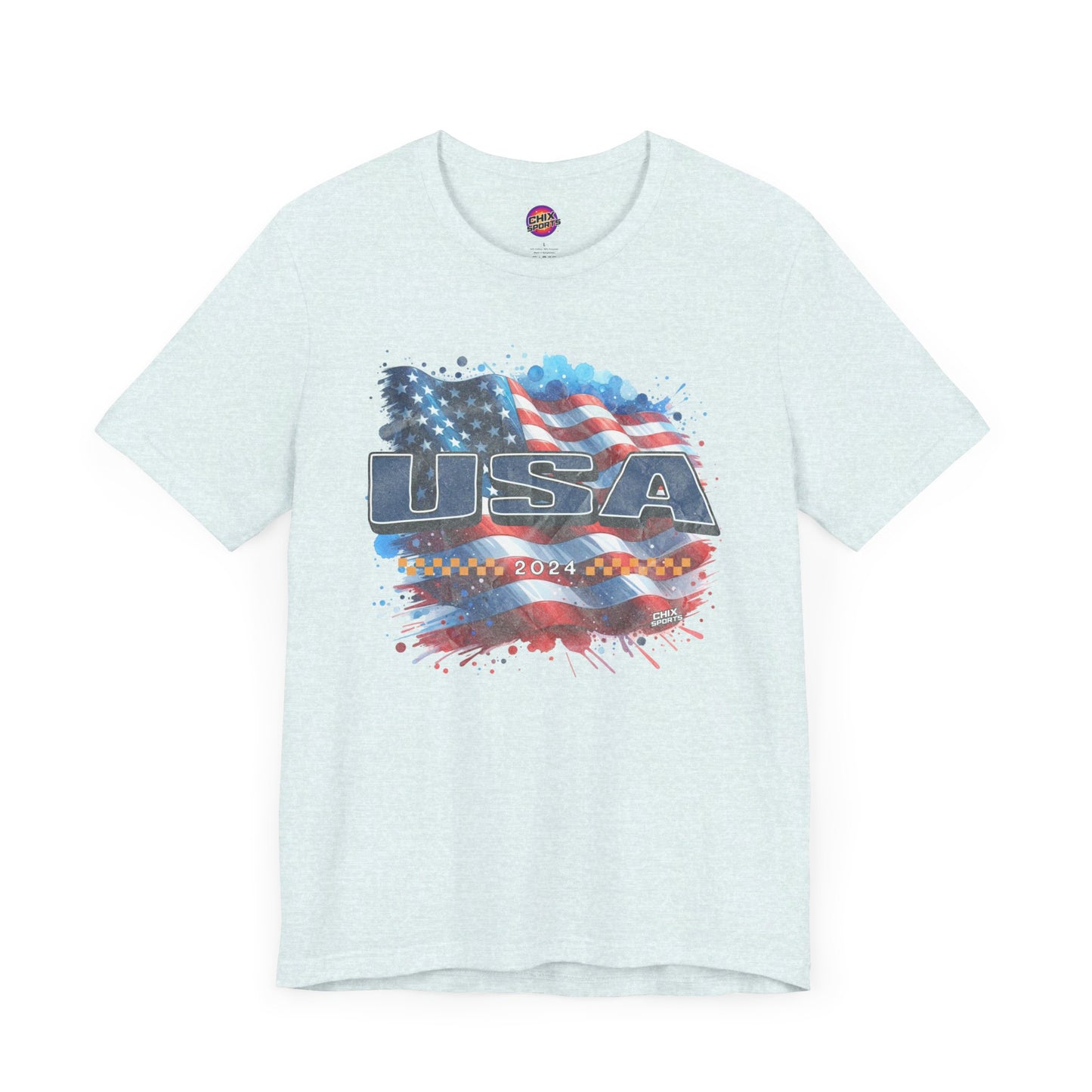 Classic American Flag Blue USA Soft Style T-Shirt