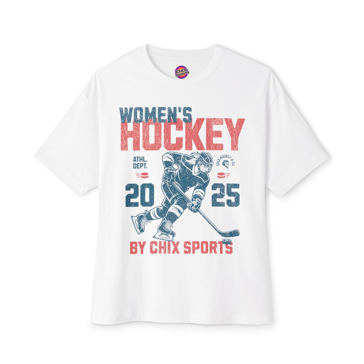 Women's Hockey Boxy Shirt Vintage Style