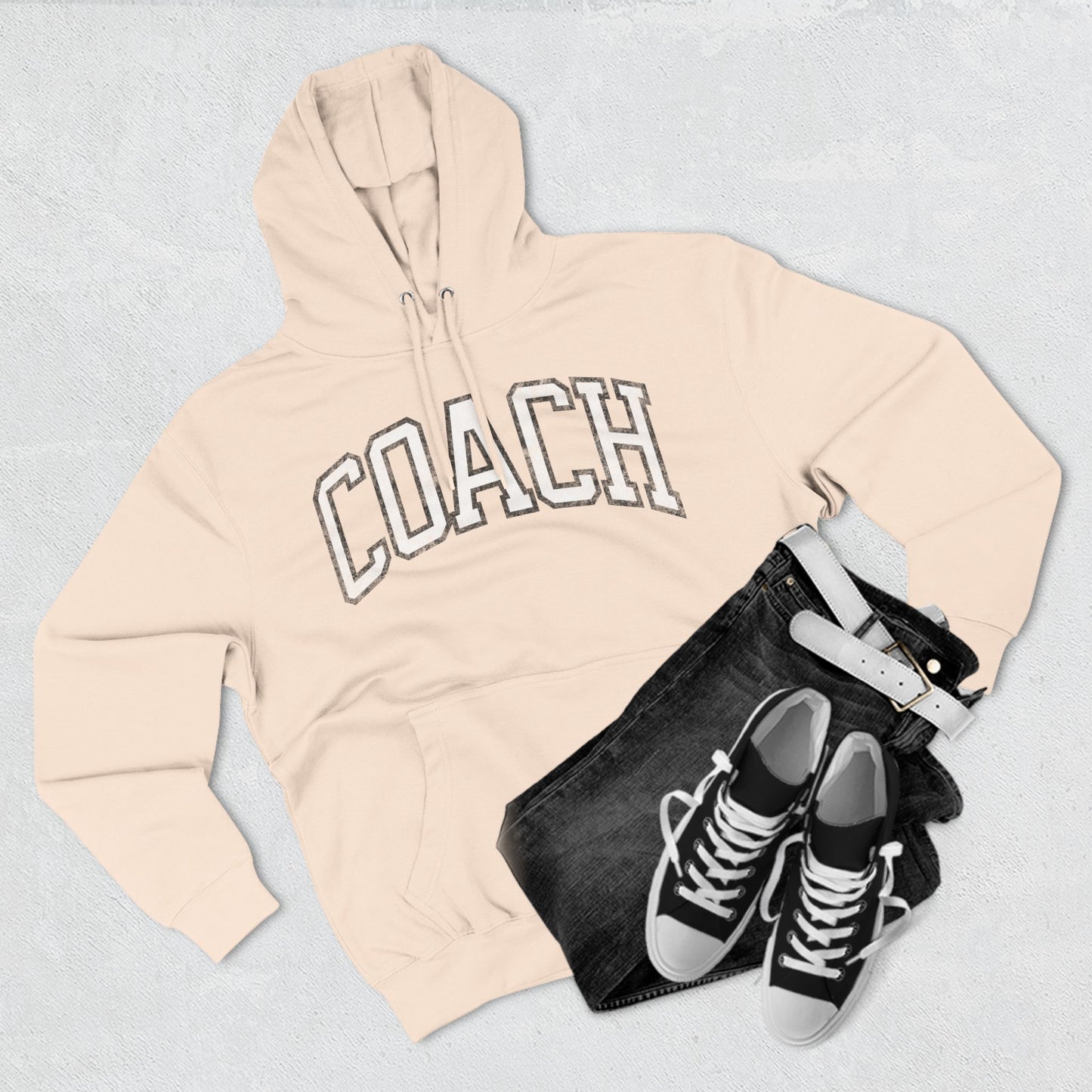 Sports Coach Premium Hoodie Vintage Print