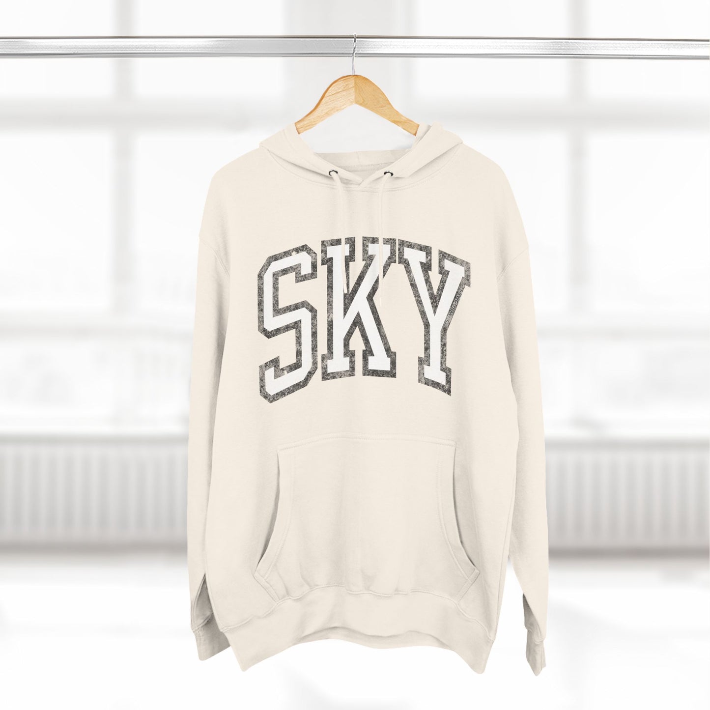 Sky Basketball Premium Varsity Hoodie Vintage Print