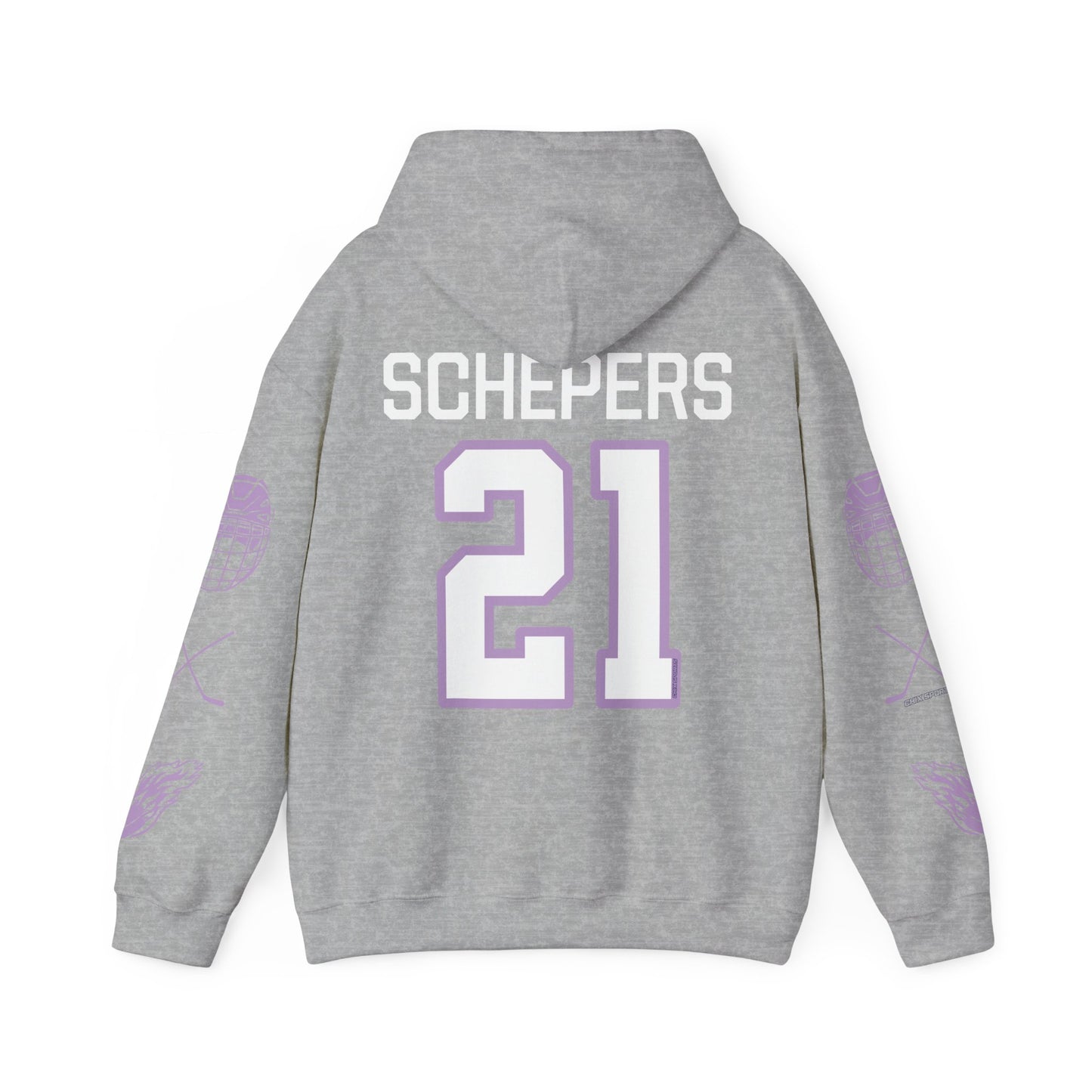 Liz Schepers 21 Frost Hockey Heavy Hoodie