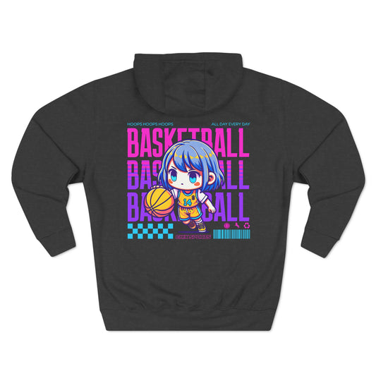 Anime Style Women's Basketball Fleece Hoodie