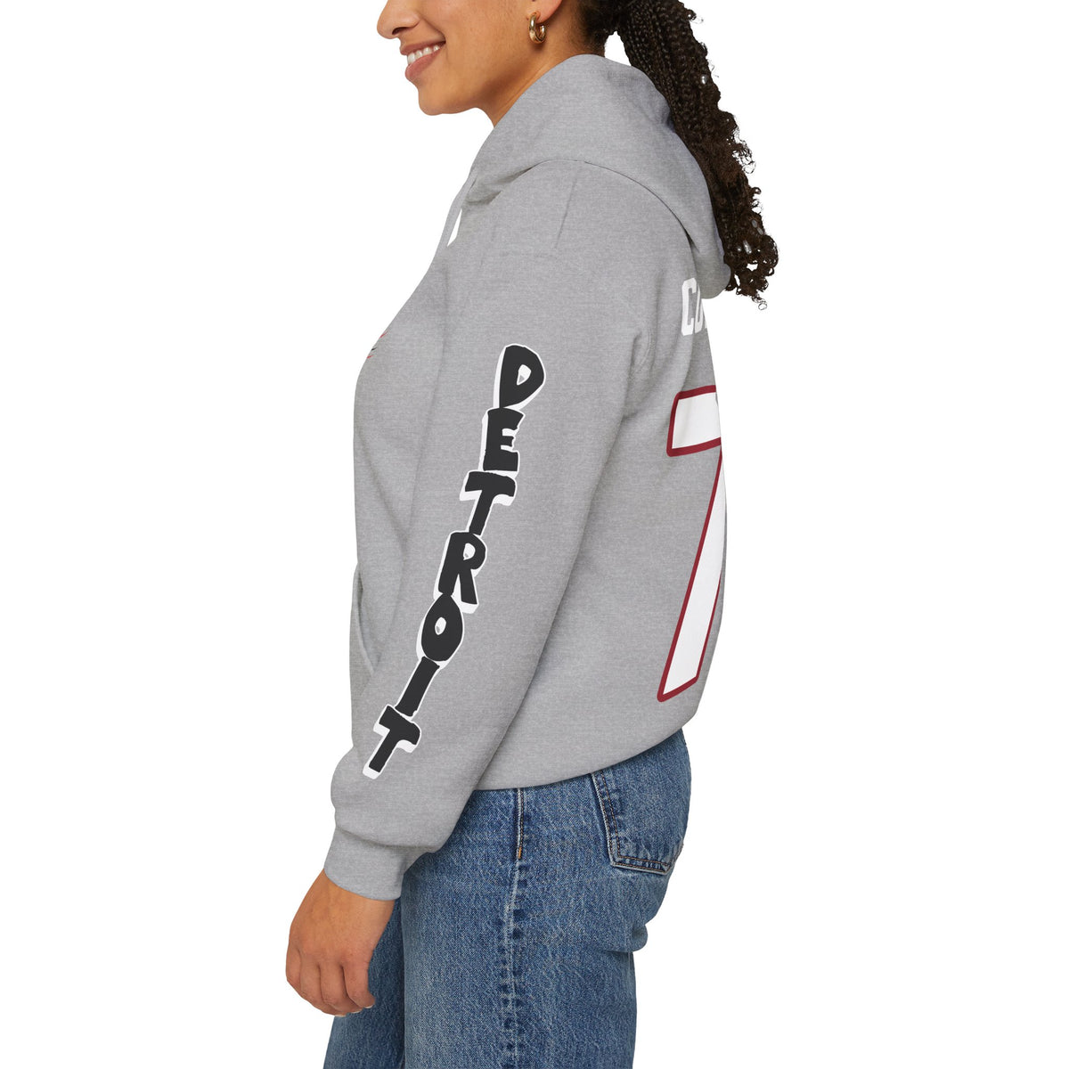 Britta Curl-Salemme Detroit Hockey Club Unisex Moto Hoodie