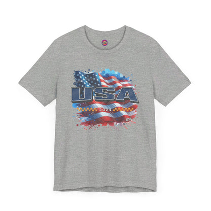 Classic American Flag Blue USA Soft Style T-Shirt