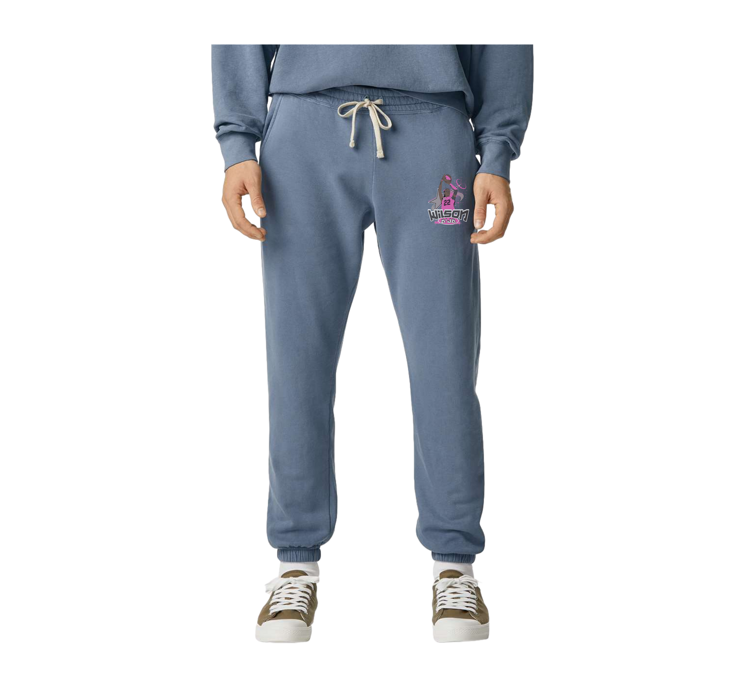 A'ja Wilson Pink Logo Unisex Fleece Sweatpants