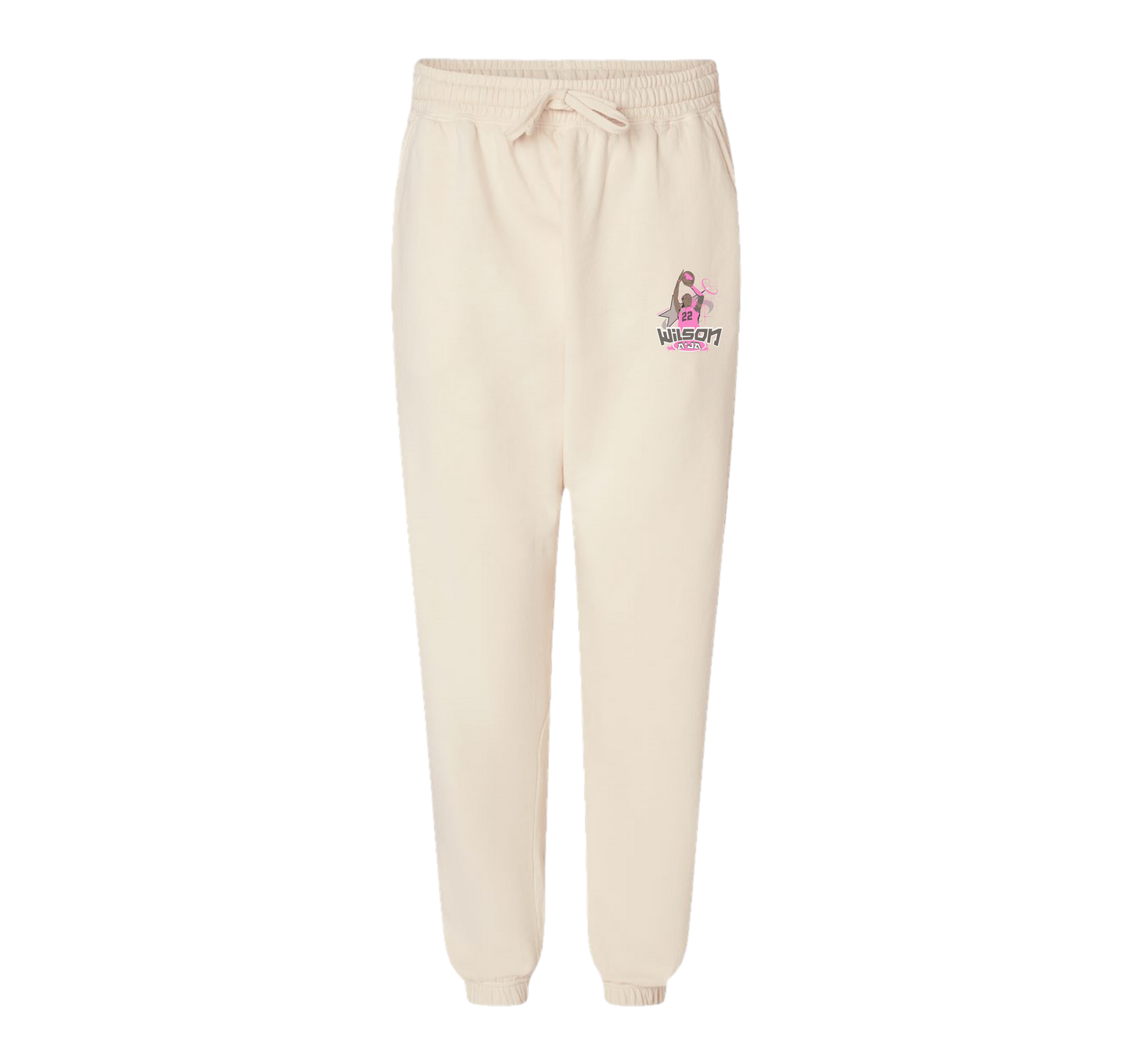 A'ja Wilson Pink Logo Unisex Fleece Sweatpants