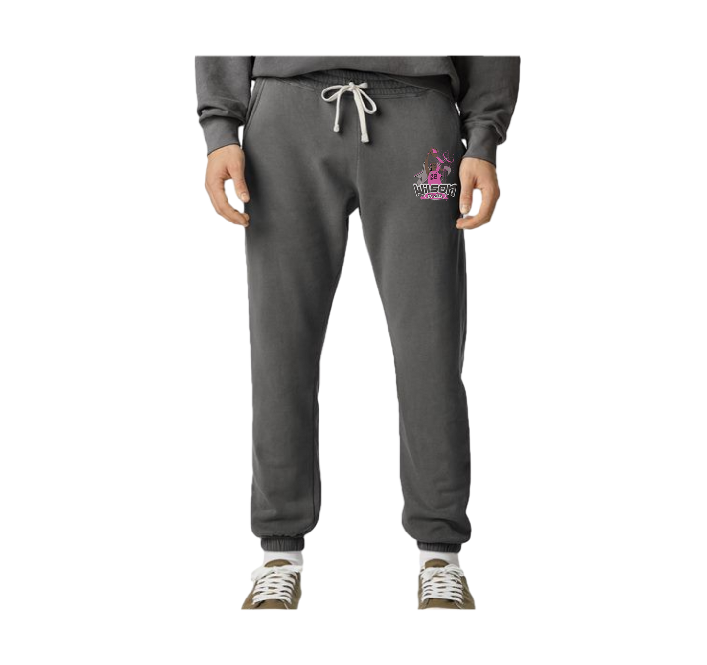 A'ja Wilson Pink Logo Unisex Fleece Sweatpants