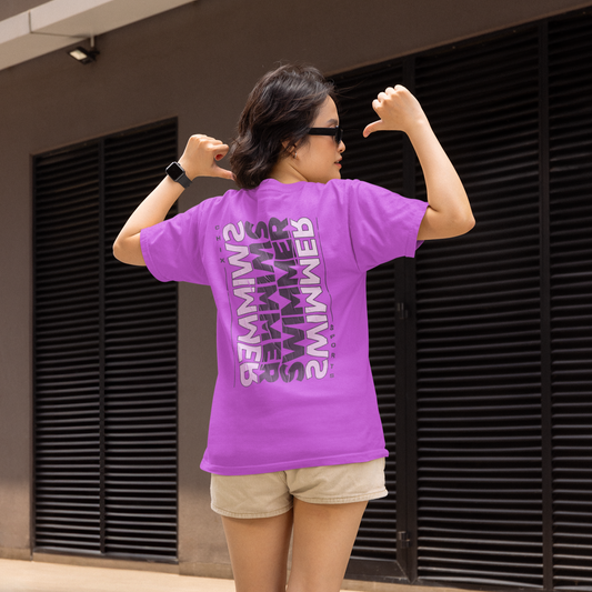 For the Swimmers and Swim Fans - "Swim" Oversized T-Shirt