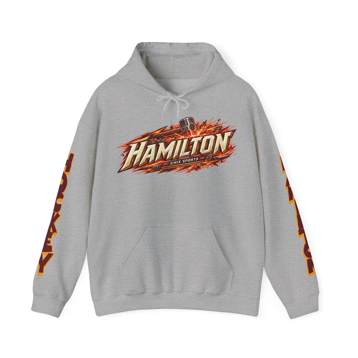 Abby Hustler Hamilton Expansion Unisex City Hoodie in Maroon | Chix Sports