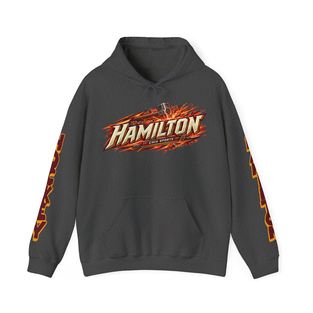 Abby Hustler Hamilton Expansion Unisex City Hoodie in Maroon | Chix Sports
