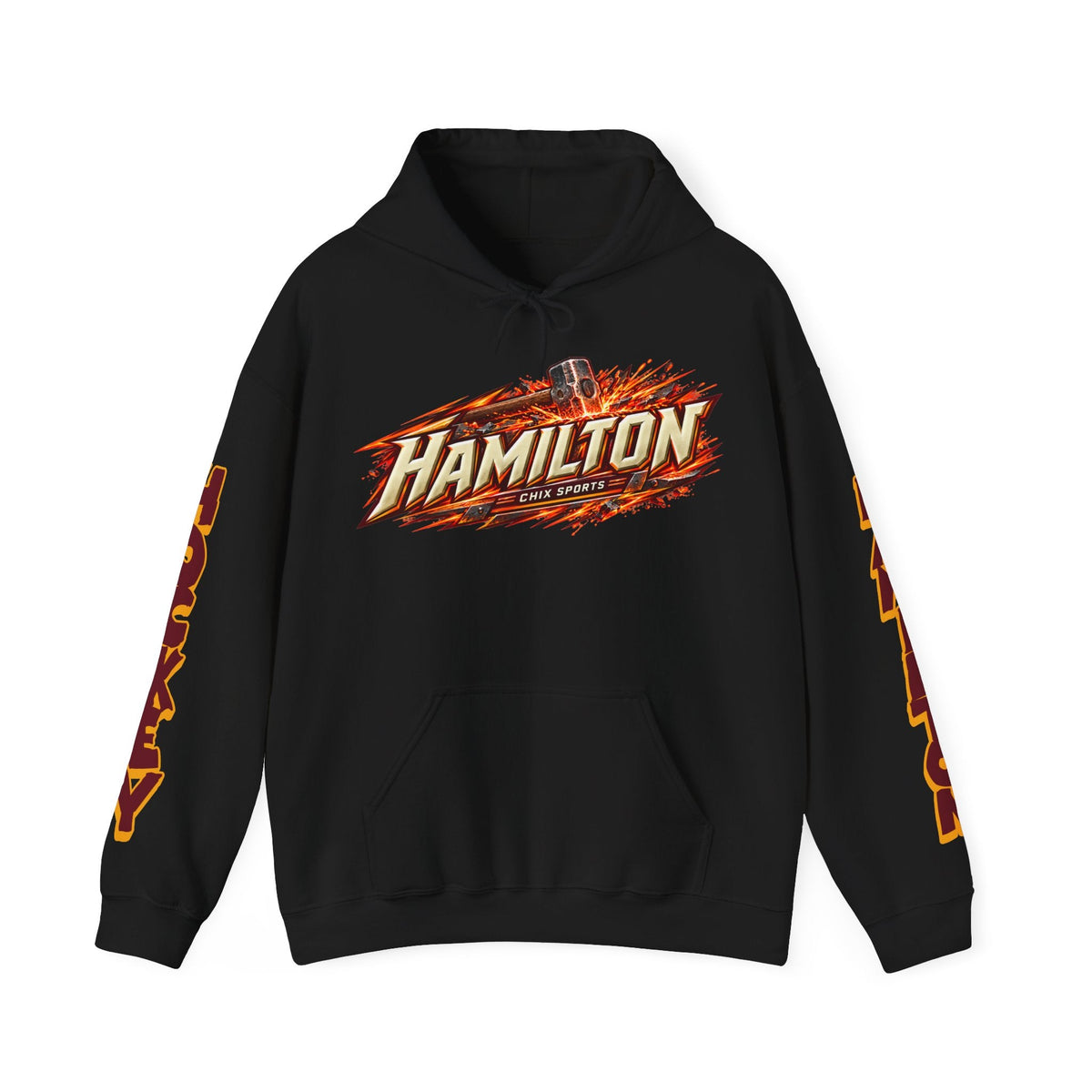 Abby Hustler Hamilton Expansion Unisex City Hoodie in Maroon | Chix Sports
