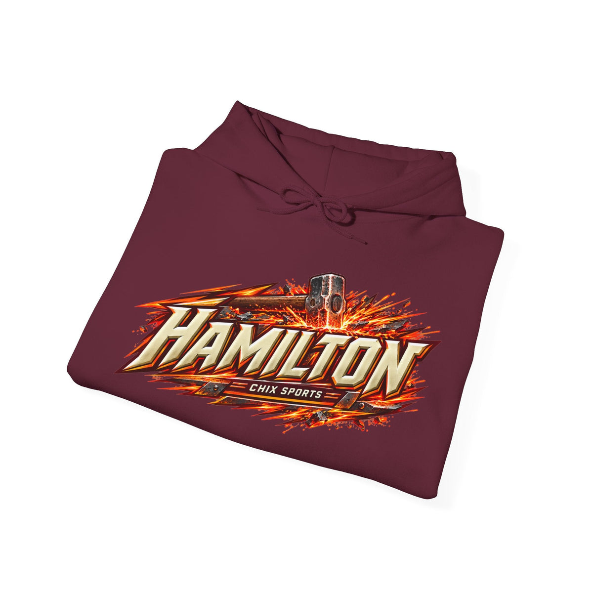 Abby Hustler Hamilton Expansion Unisex City Hoodie in Maroon | Chix Sports