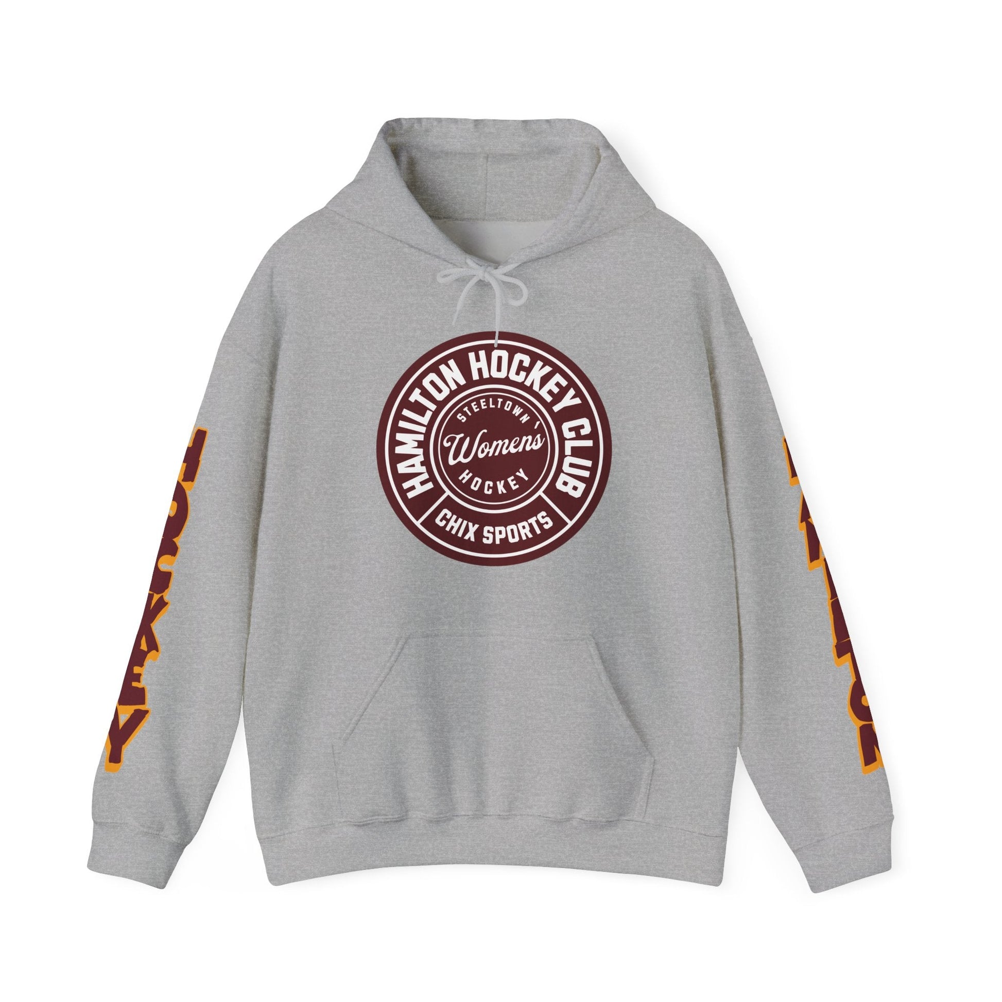 Abby Hustler Hamilton Expansion Unisex Hoodie in Gold | Chix Sports
