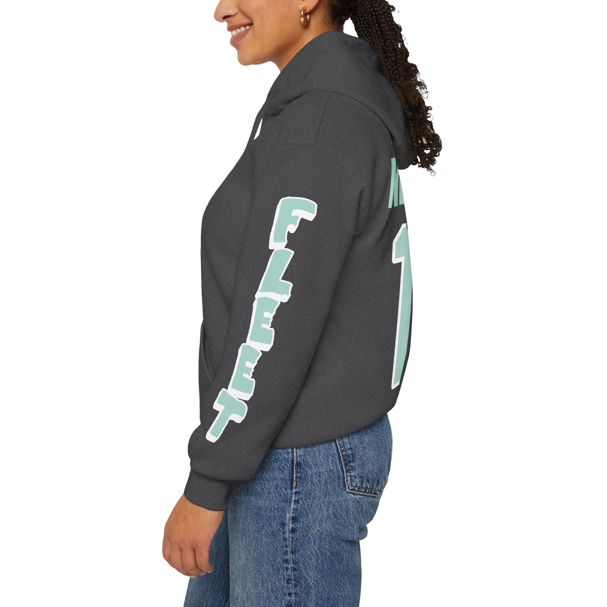 Abby Newhook Unisex Fleet Hoodie in Dark Heather | Chix Sports