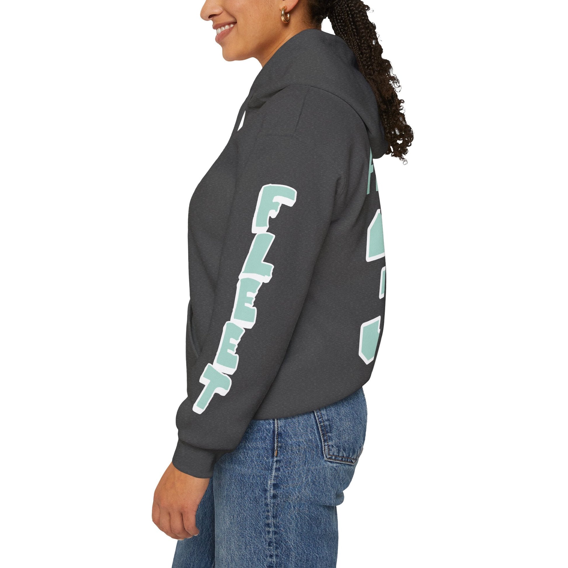 Aerin Frankel Unisex Fleet Hoodie in Dark Heather | Chix Sports