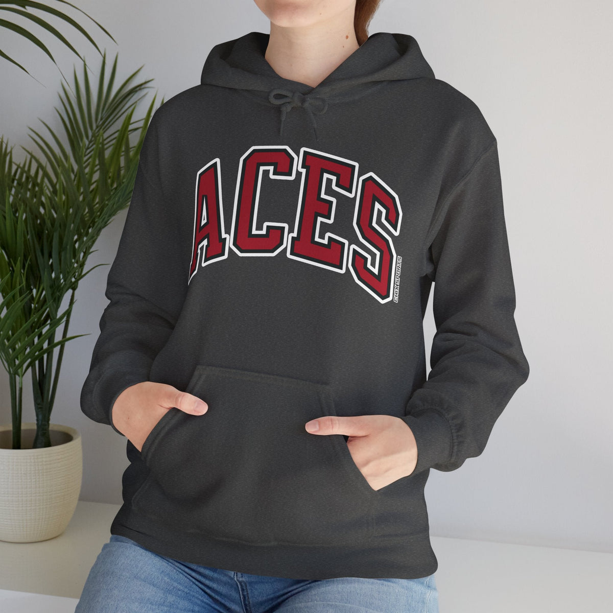 A'ja Wilson Aces Unisex Jersey Hoodie in Red | Chix Sports