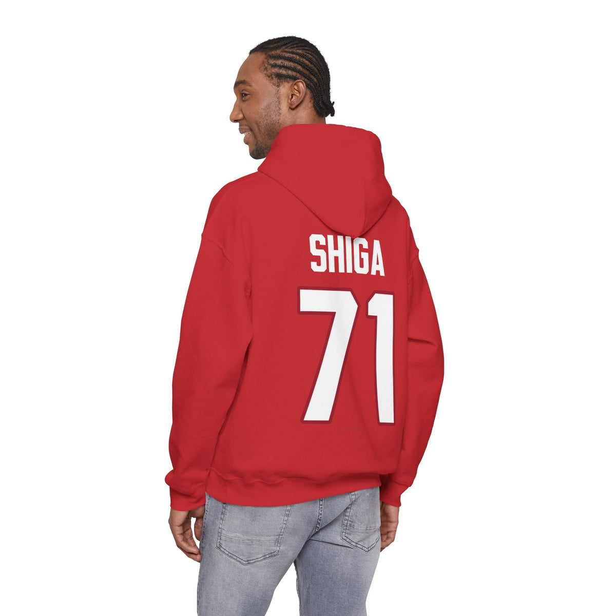Akane Shiga Detroit Hockey Club Unisex Hoodie in Red | Chix Sports
