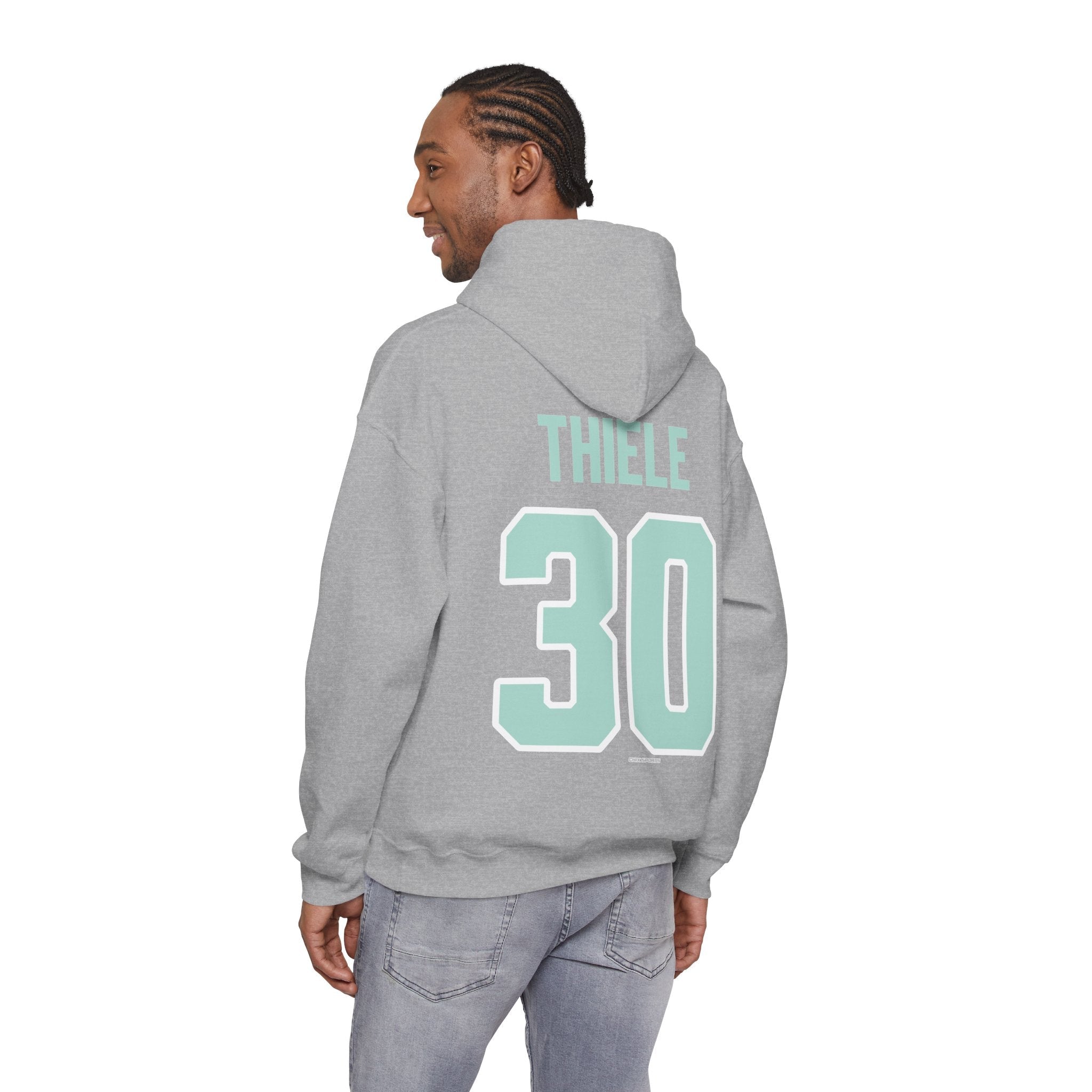 Amanda Thiele Unisex Fleet Hoodie in Dark Heather | Chix Sports