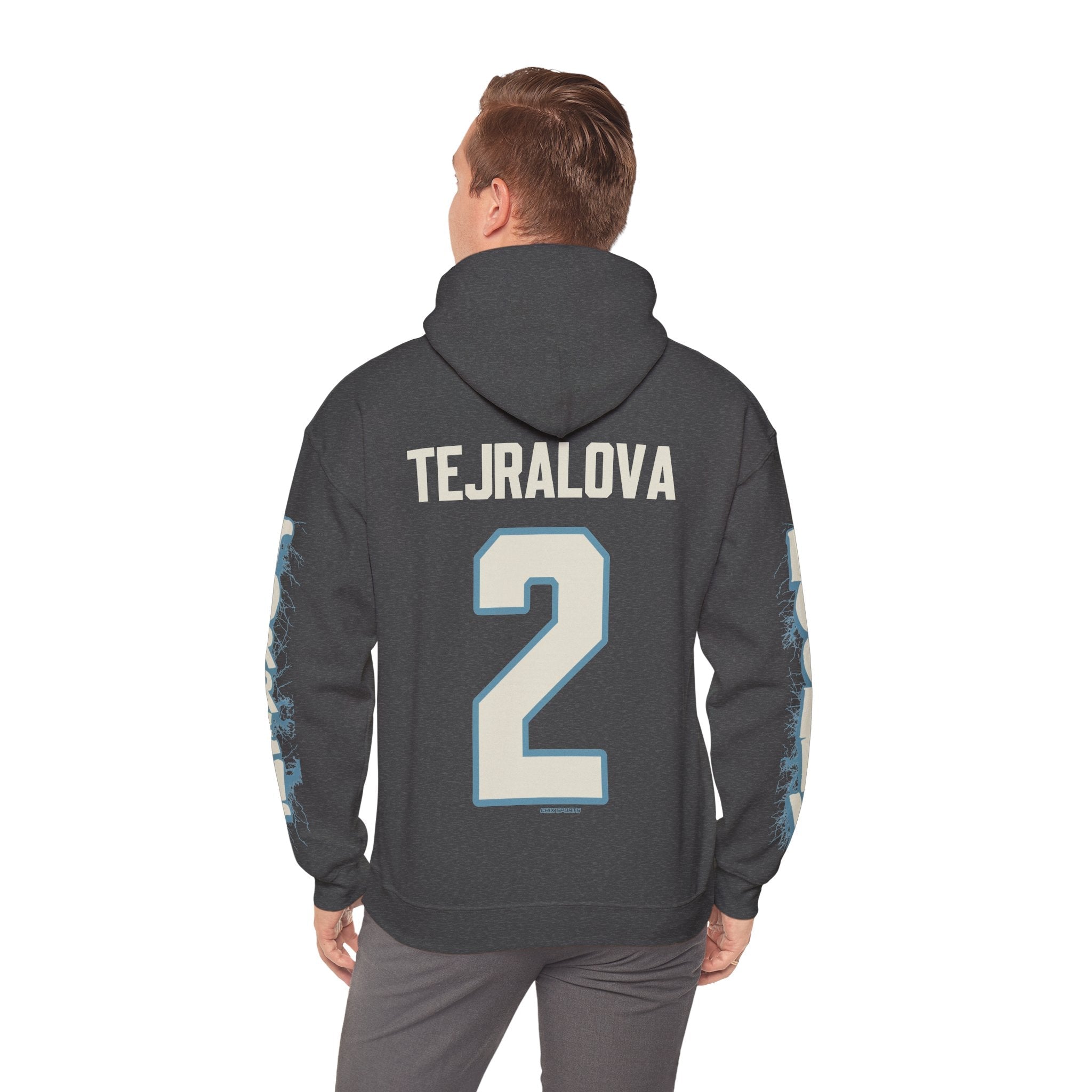 Aneta Tejralova Torrent Unisex Hoodie in Antique Sapphire | Chix Sports
