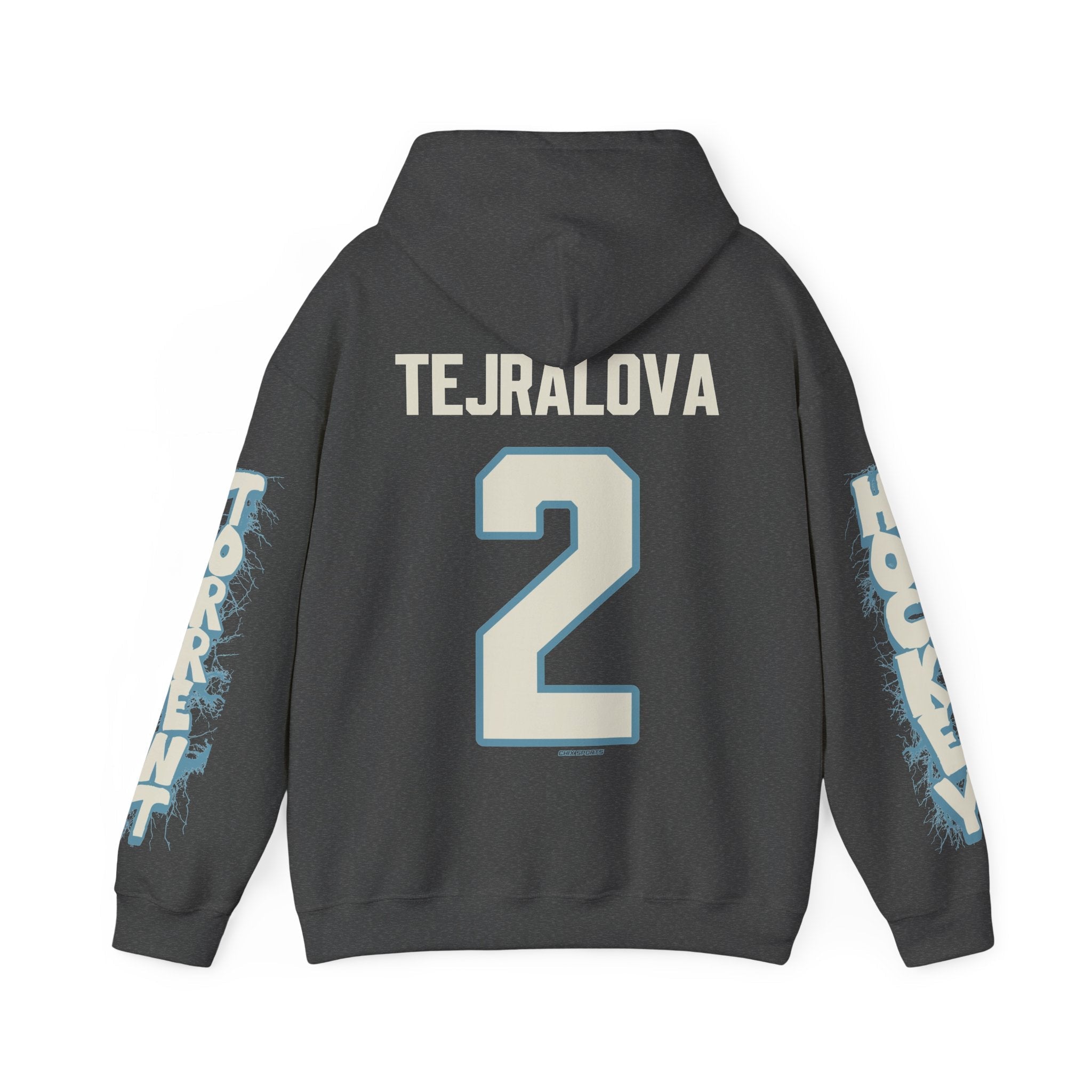 Aneta Tejralova Torrent Unisex Hoodie in Dark Heather | Chix Sports