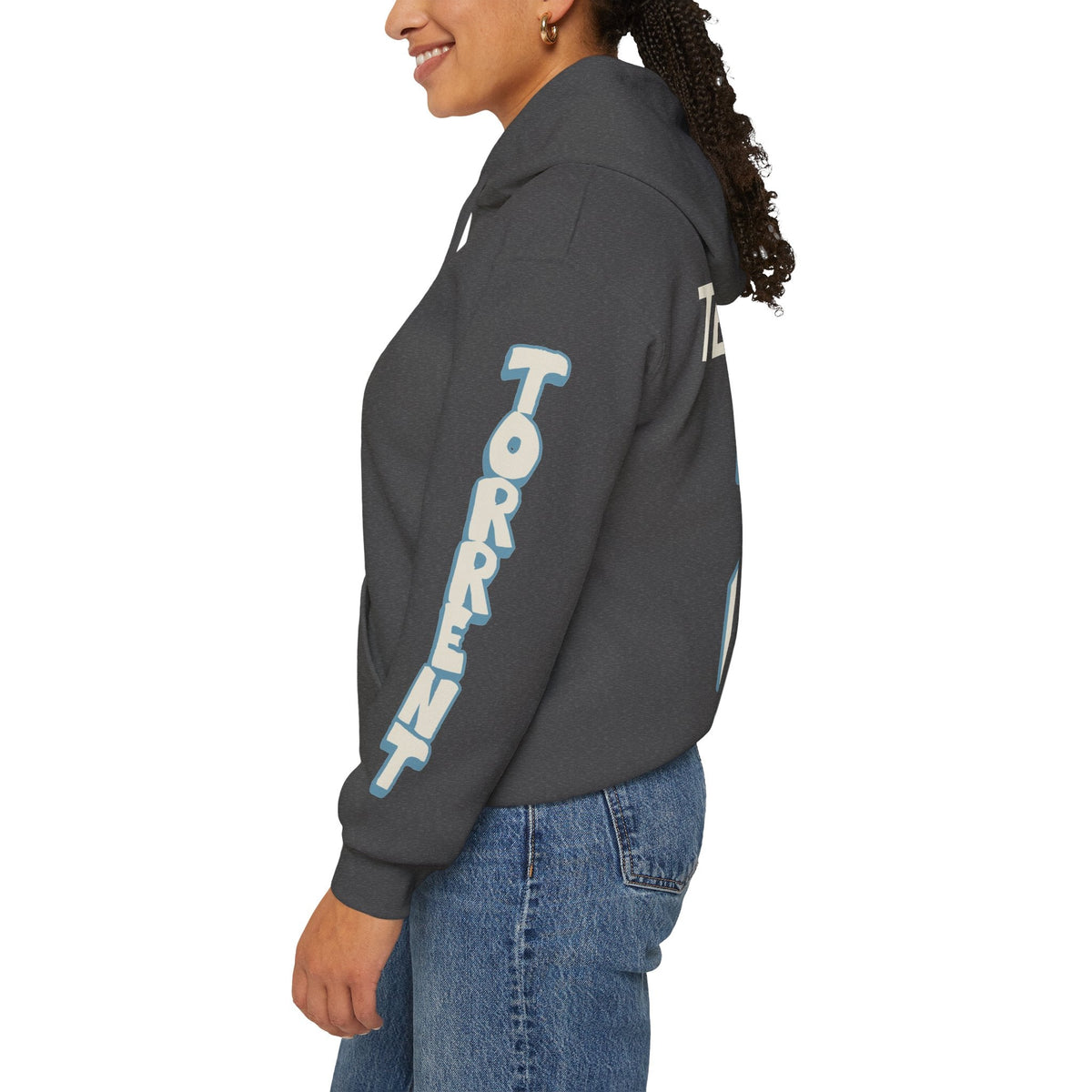 Aneta Tejralova Torrent Unisex Hoodie in Antique Sapphire | Chix Sports