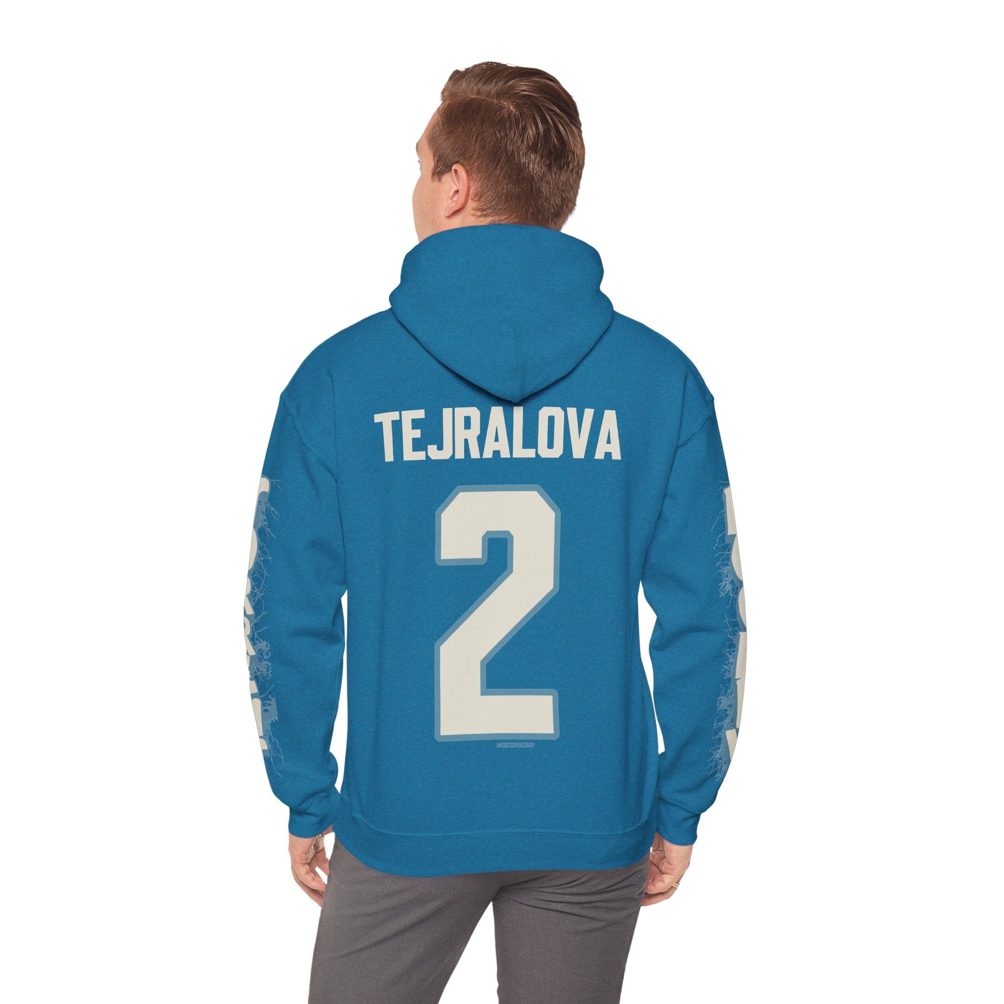 Aneta Tejralova Torrent Unisex Hoodie in Antique Sapphire | Chix Sports