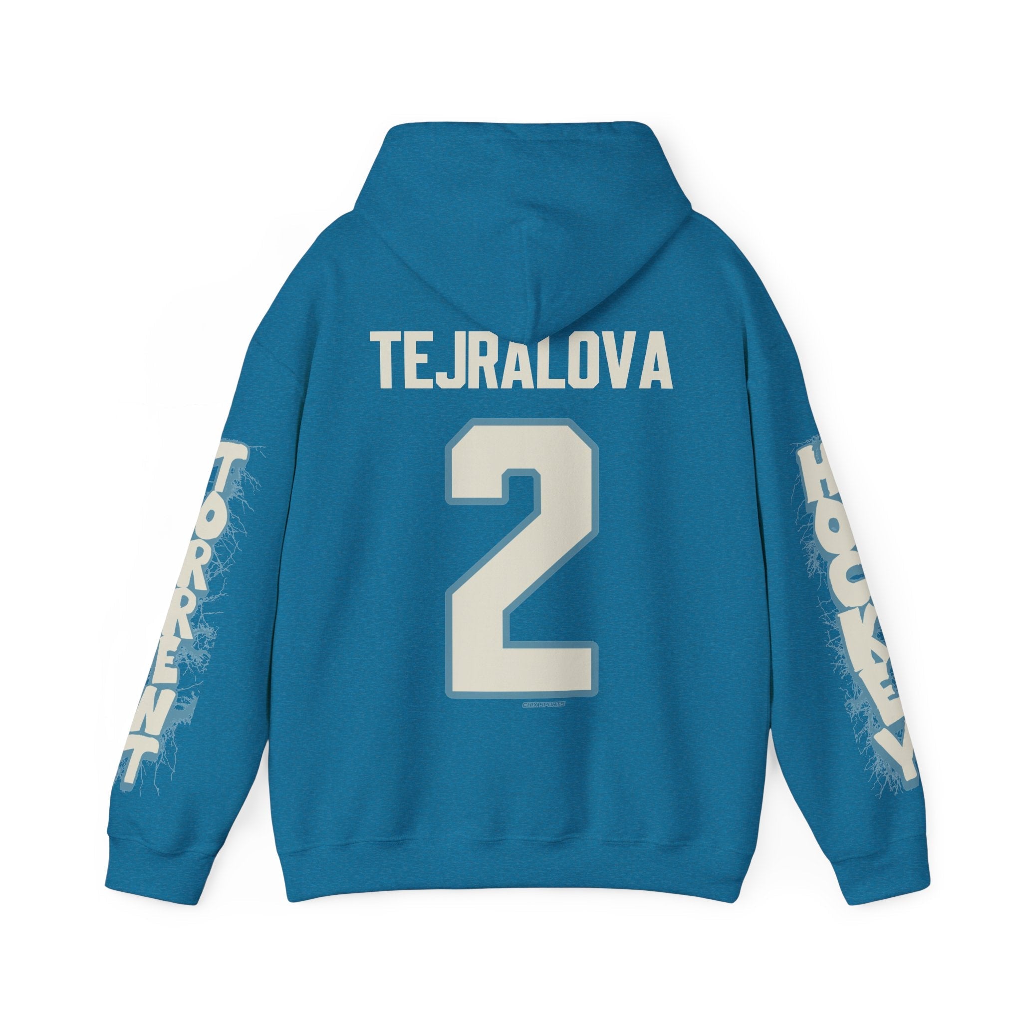 Aneta Tejralova Torrent Unisex Hoodie in Antique Sapphire | Chix Sports