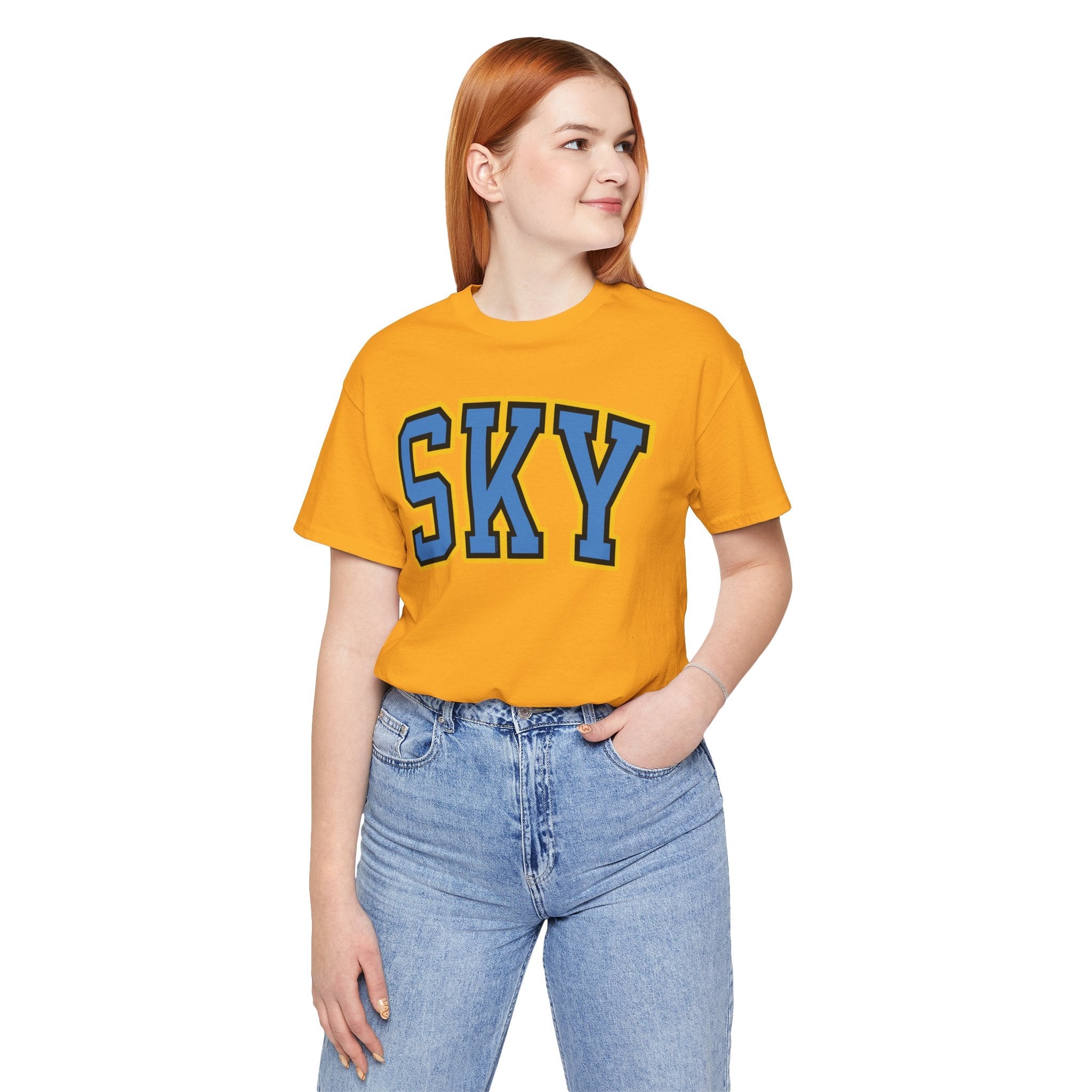 Angel Reese Sky Unisex Jersey T-shirt | Chix Sports