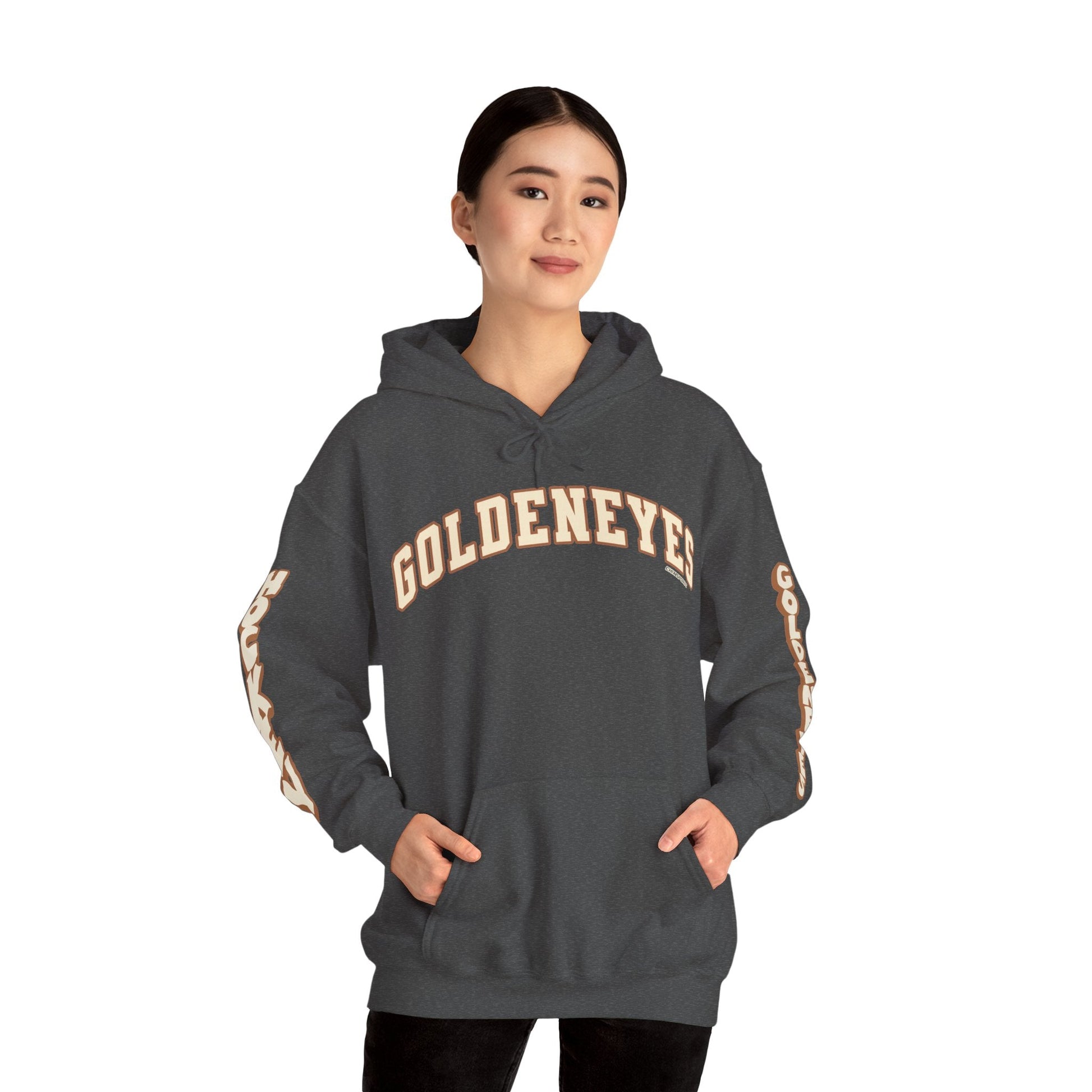 Anna Segedi Goldeneyes Unisex Hoodie in Dark Heather | Chix Sports