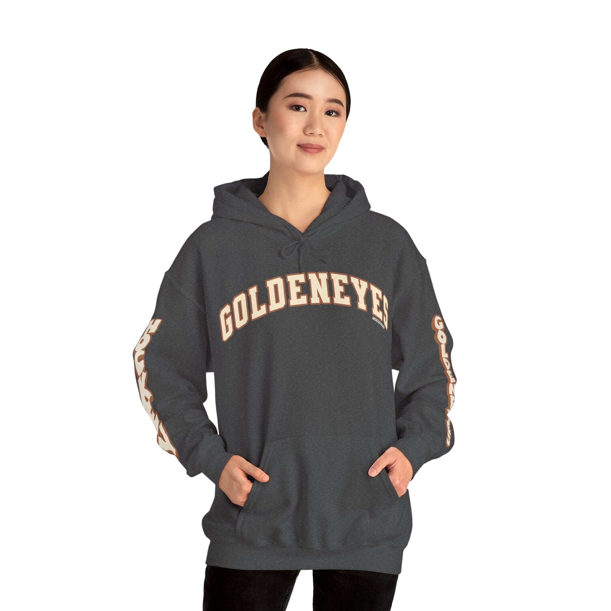 Anna Segedi Goldeneyes Unisex Hoodie in Dark Heather | Chix Sports