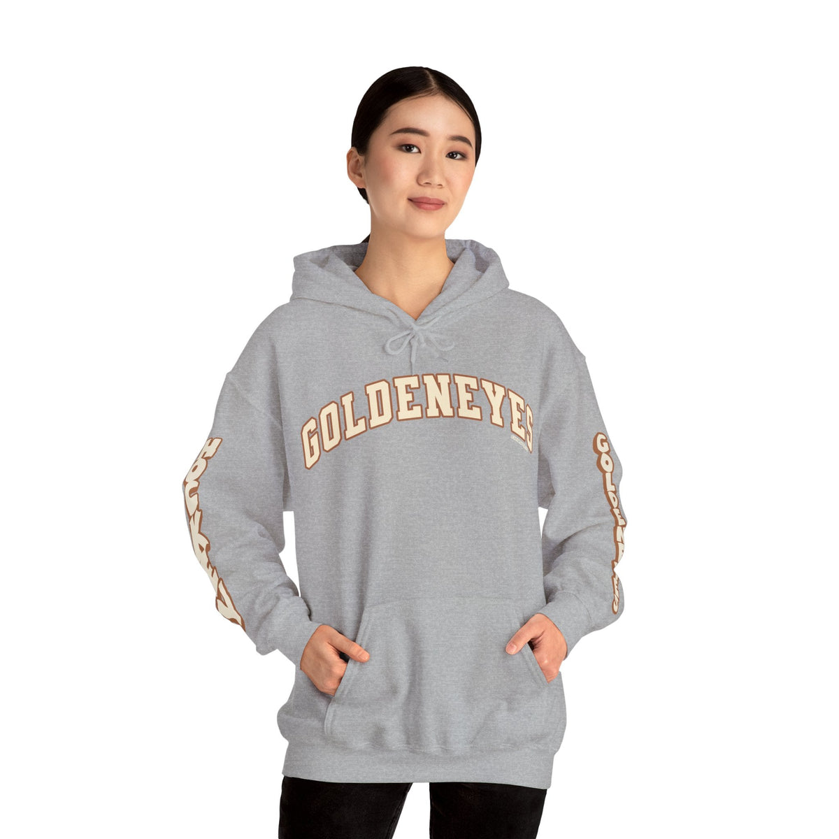Ashton Bell Goldeneyes Unisex Hoodie in Dark Heather | Chix Sports