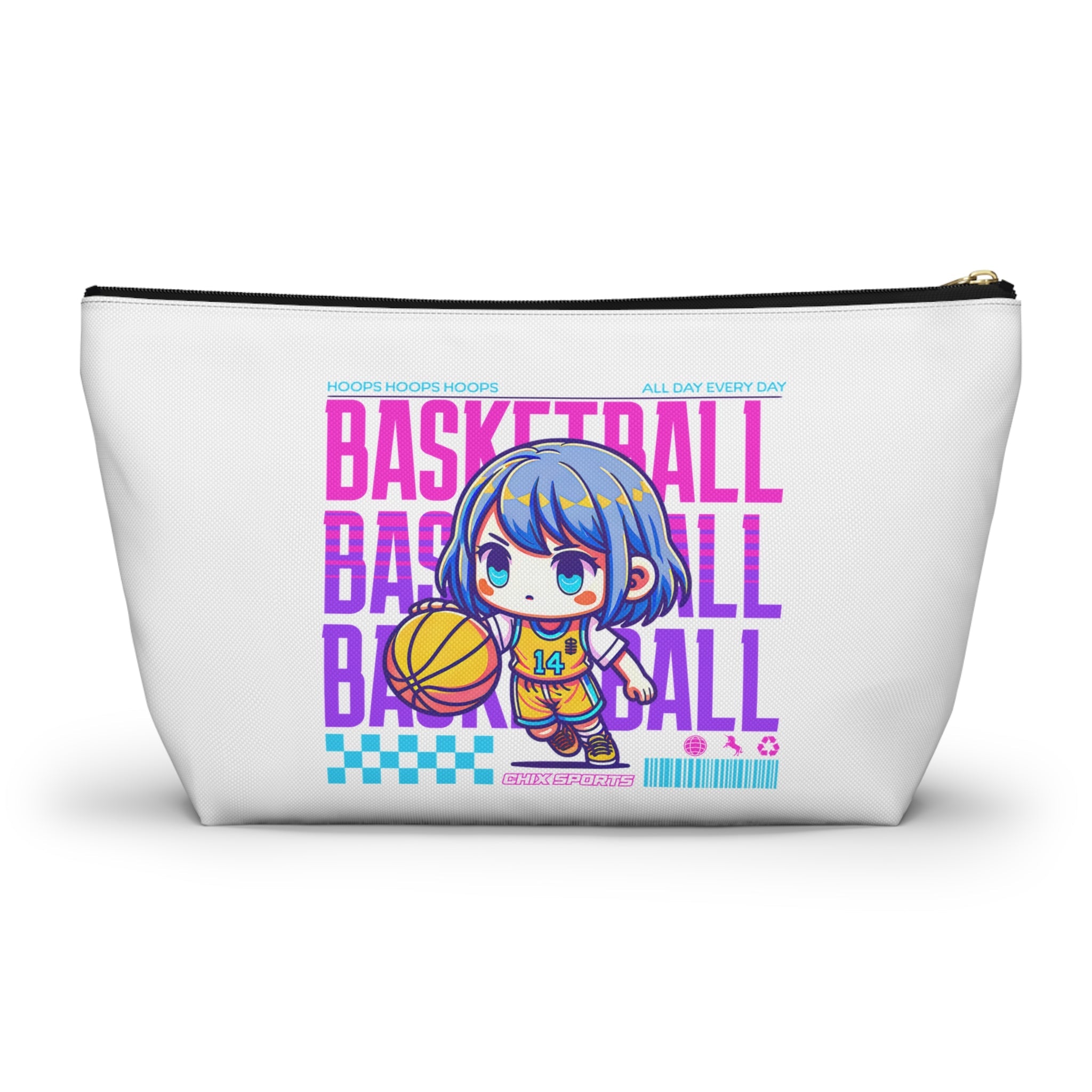 Basketball Player Anime Style Accessory Pouch | Chix Sports