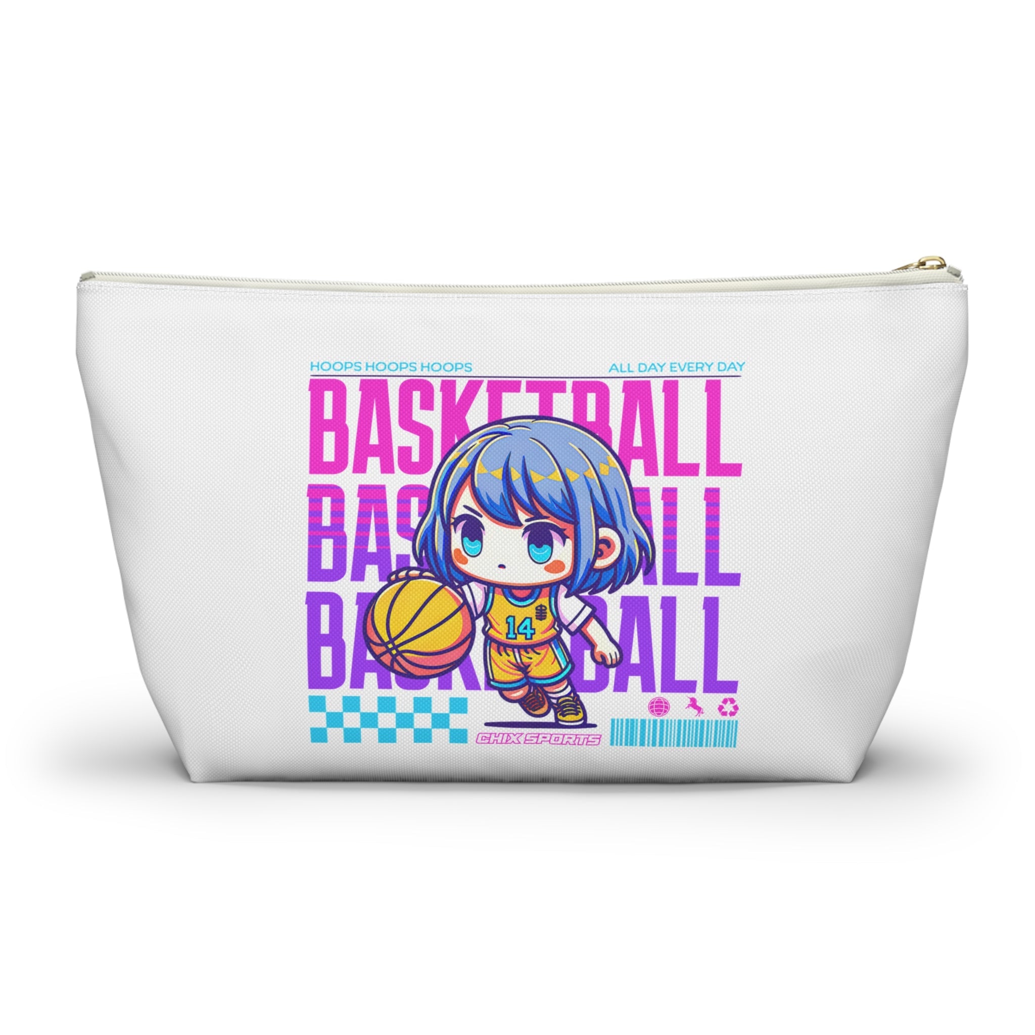 Basketball Player Anime Style Accessory Pouch | Chix Sports