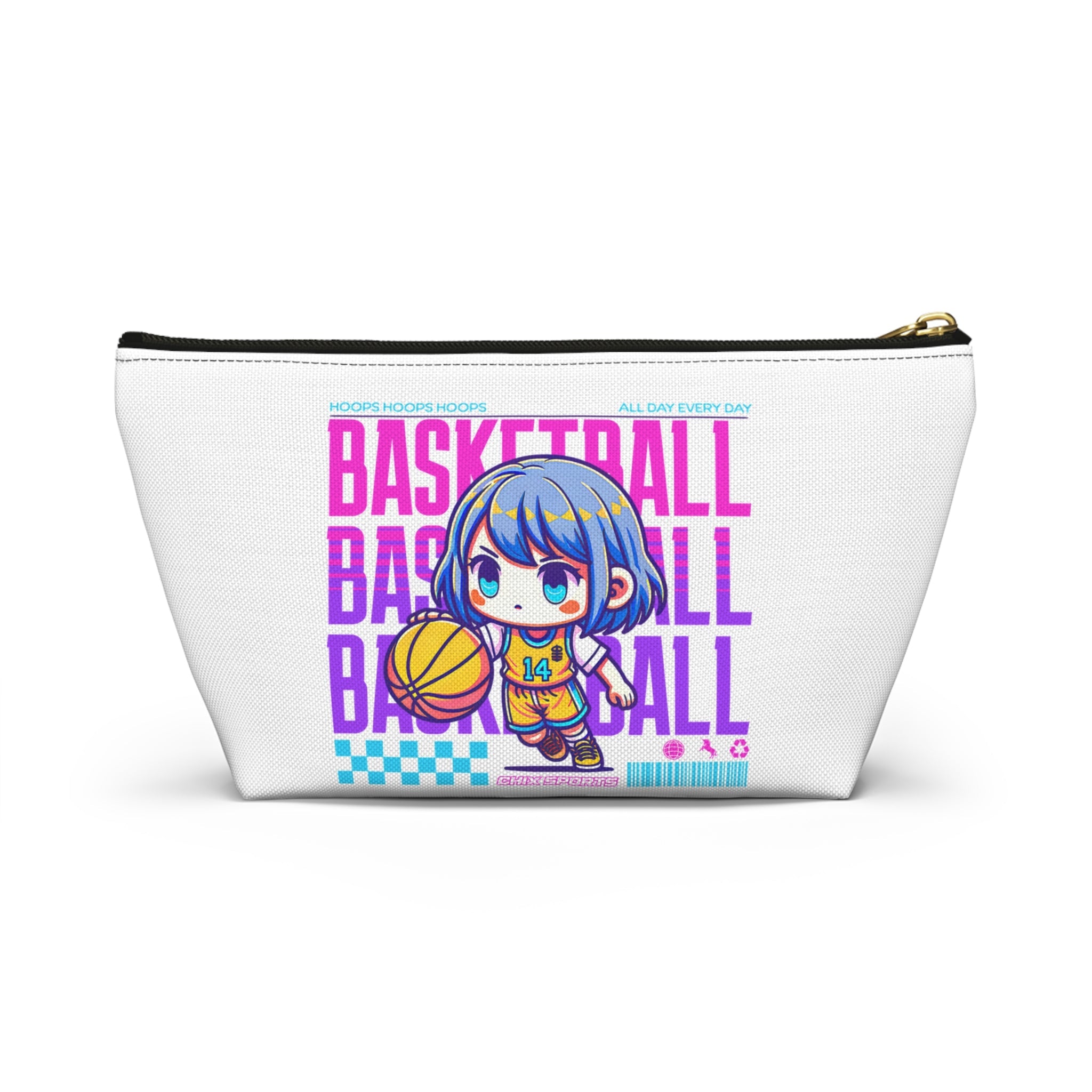Basketball Player Anime Style Accessory Pouch | Chix Sports