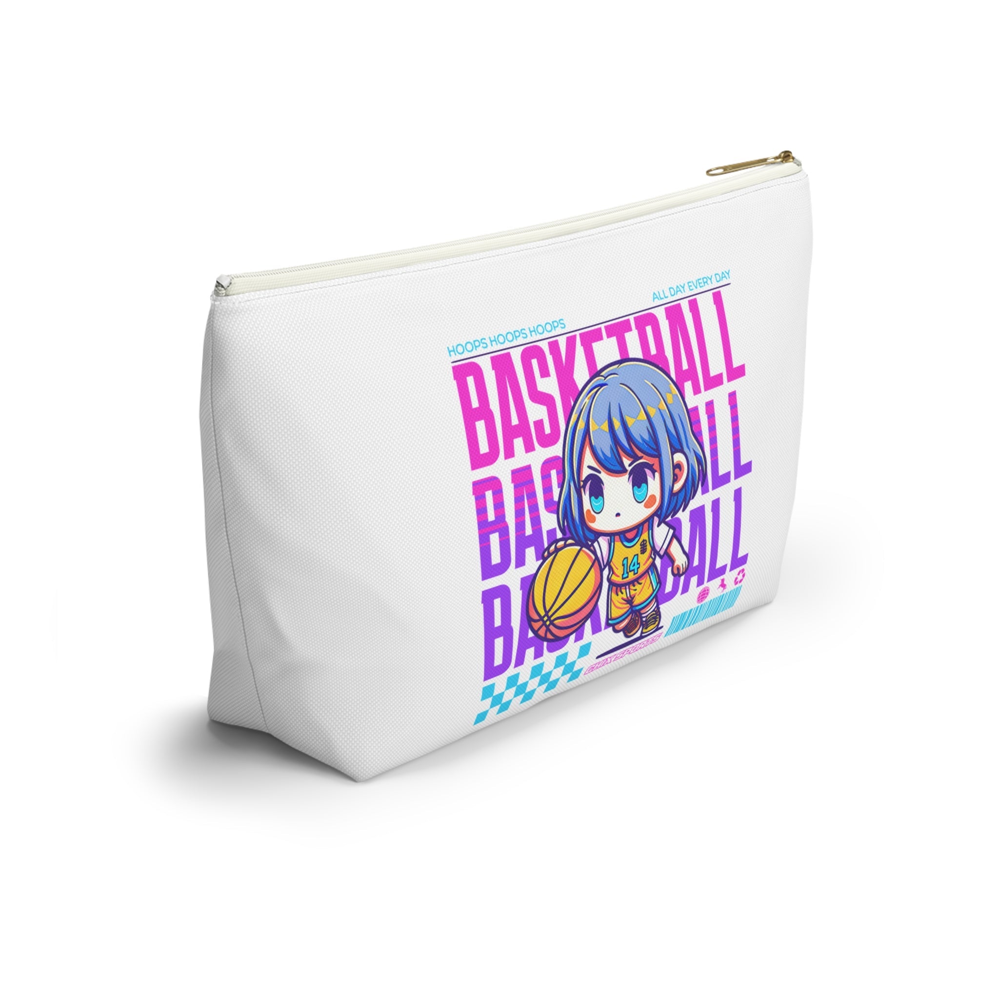 Basketball Player Anime Style Accessory Pouch | Chix Sports