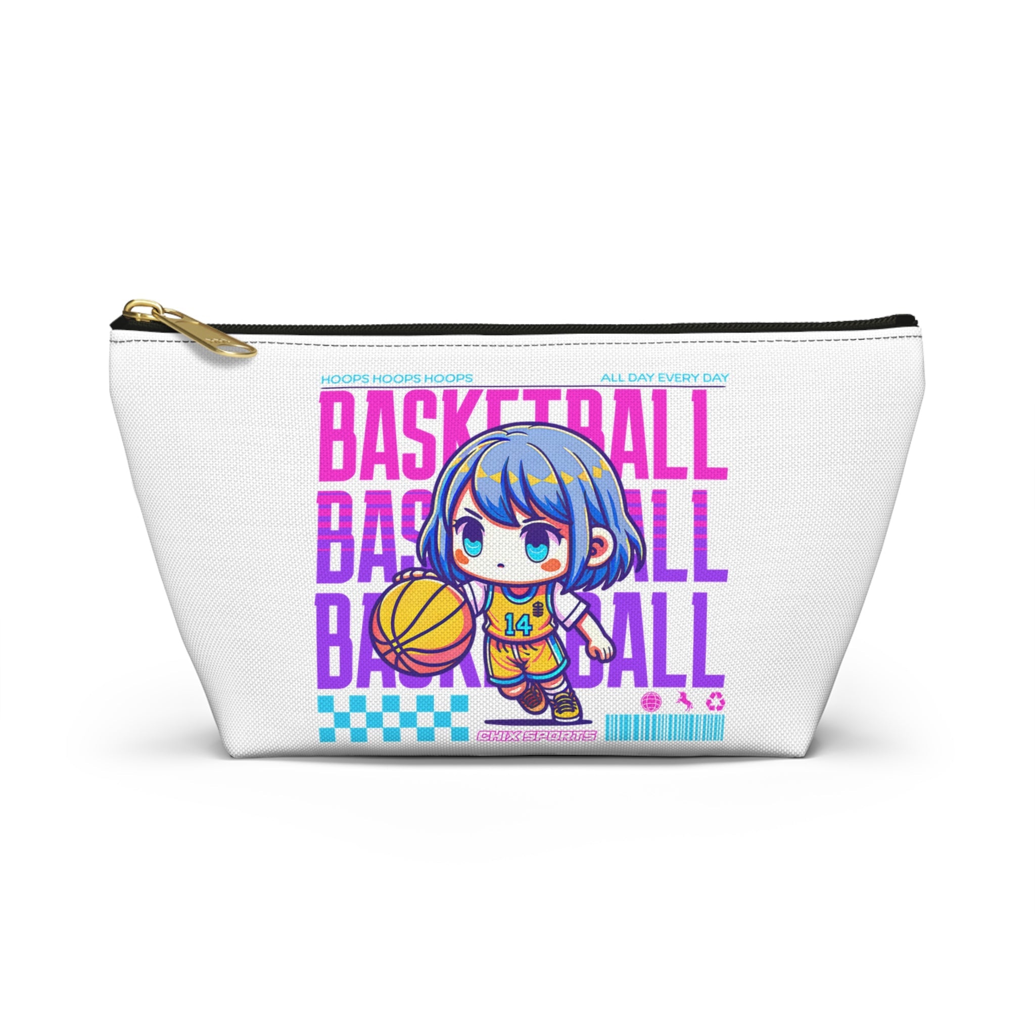 Basketball Player Anime Style Accessory Pouch | Chix Sports