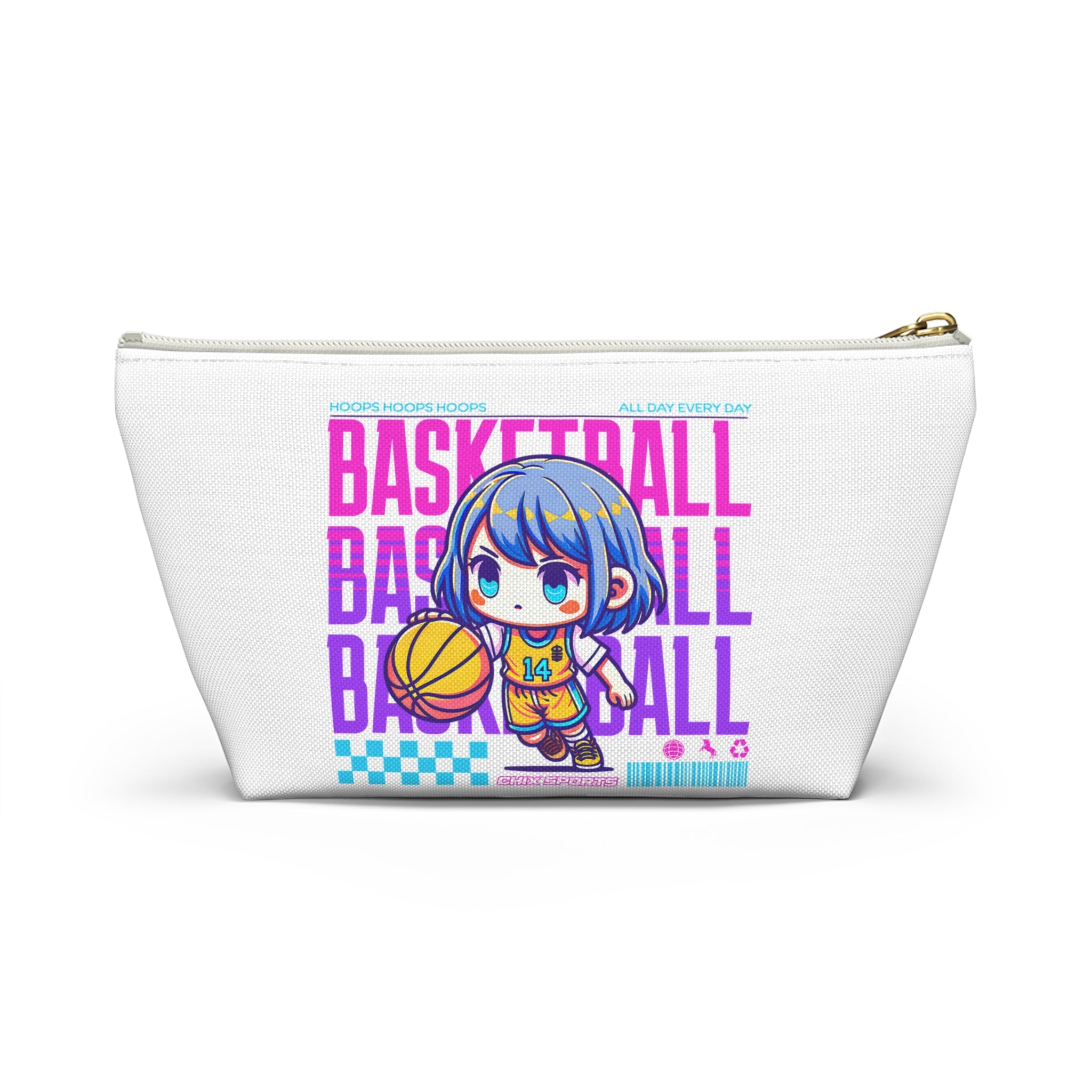 Basketball Player Anime Style Accessory Pouch | Chix Sports