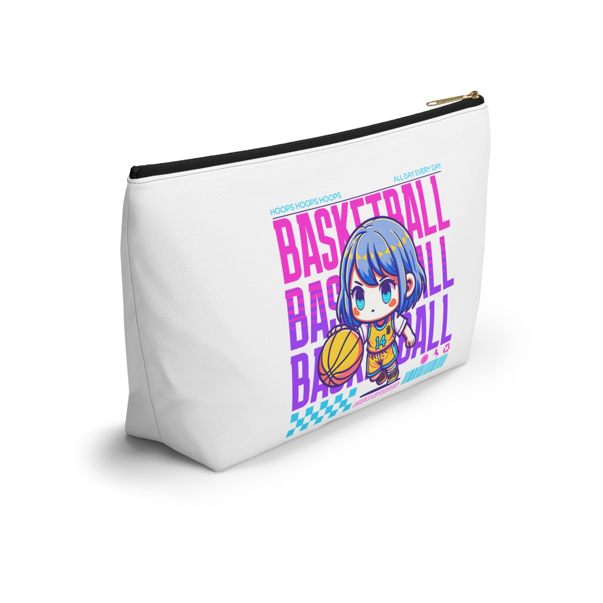 Basketball Player Anime Style Accessory Pouch | Chix Sports
