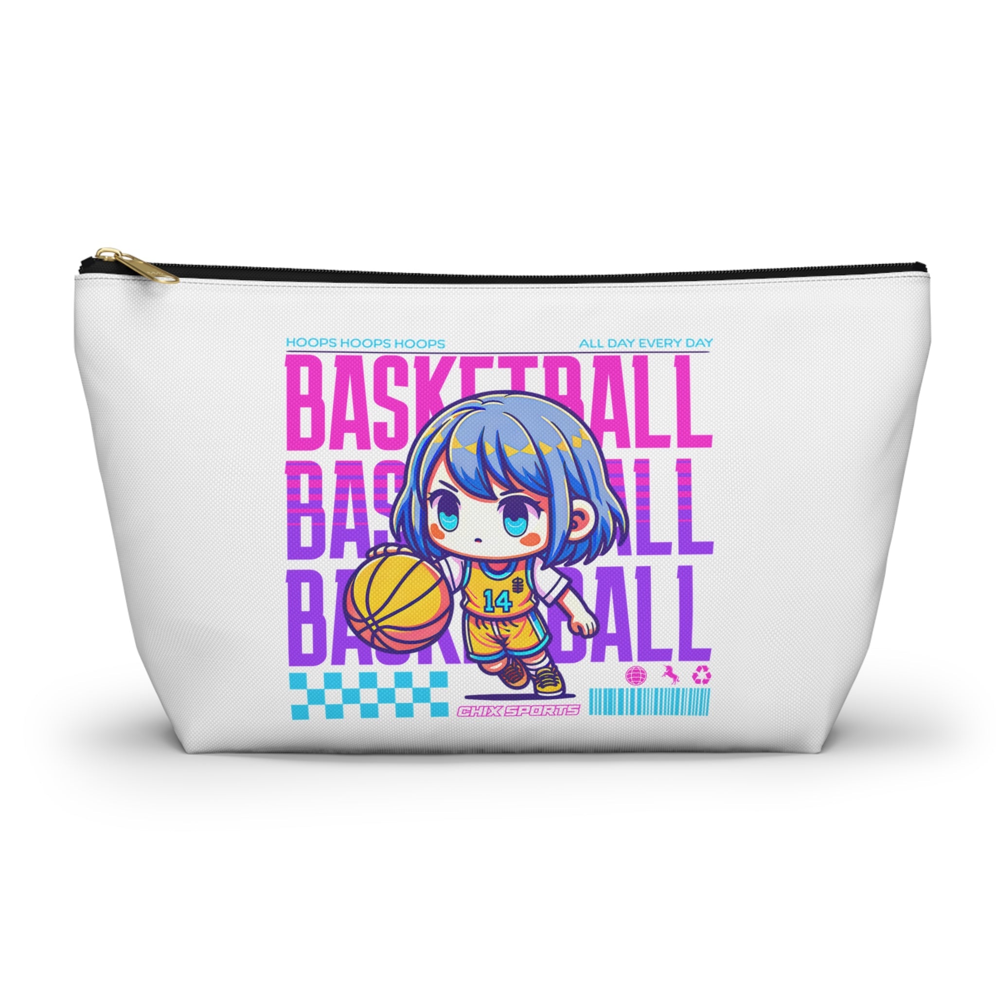Basketball Player Anime Style Accessory Pouch | Chix Sports