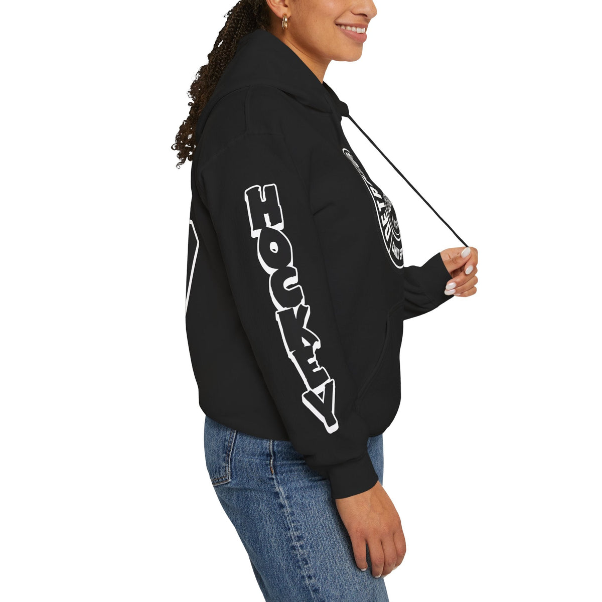 Britta Curl-Salemme Detroit Hockey Club Unisex Hoodie in Red | Chix Sports