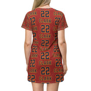 Caitlin Clark Jersey T-Shirt Dress - All Over Print | Chix Sports
