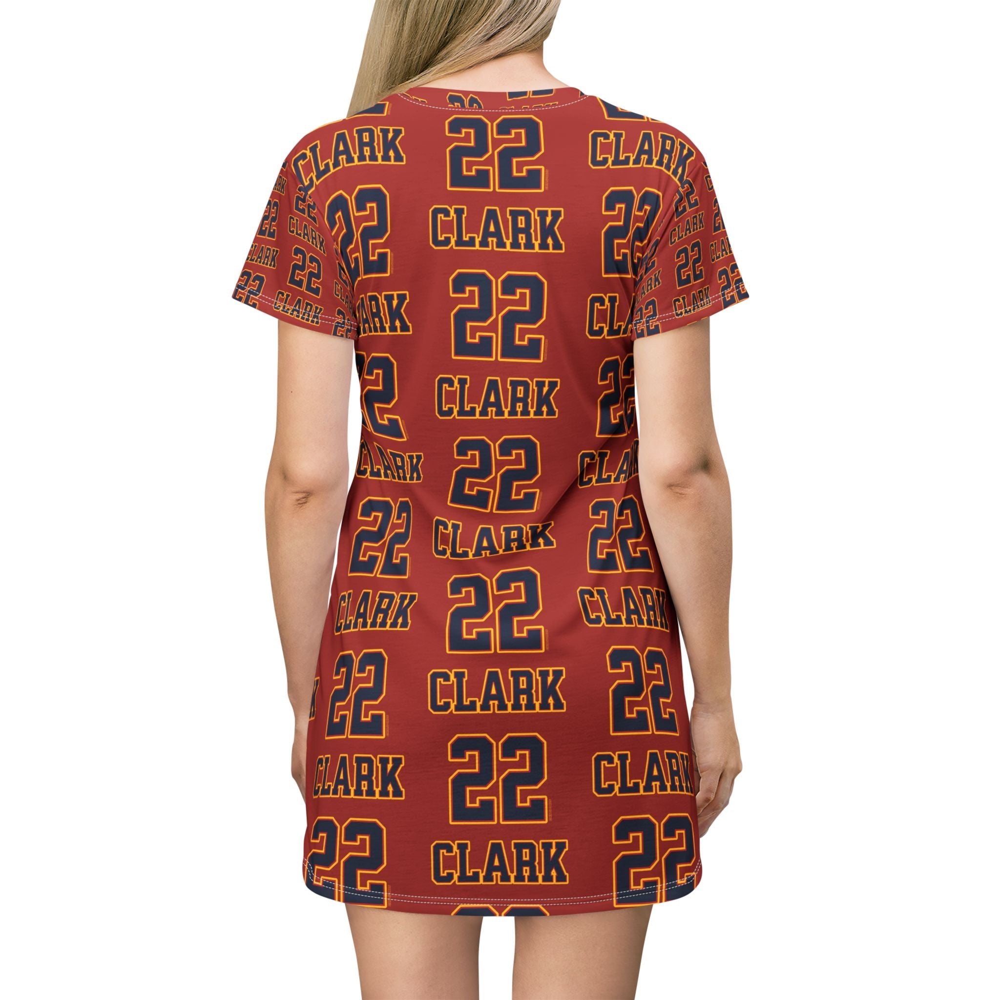 Caitlin Clark Jersey T-Shirt Dress - All Over Print | Chix Sports