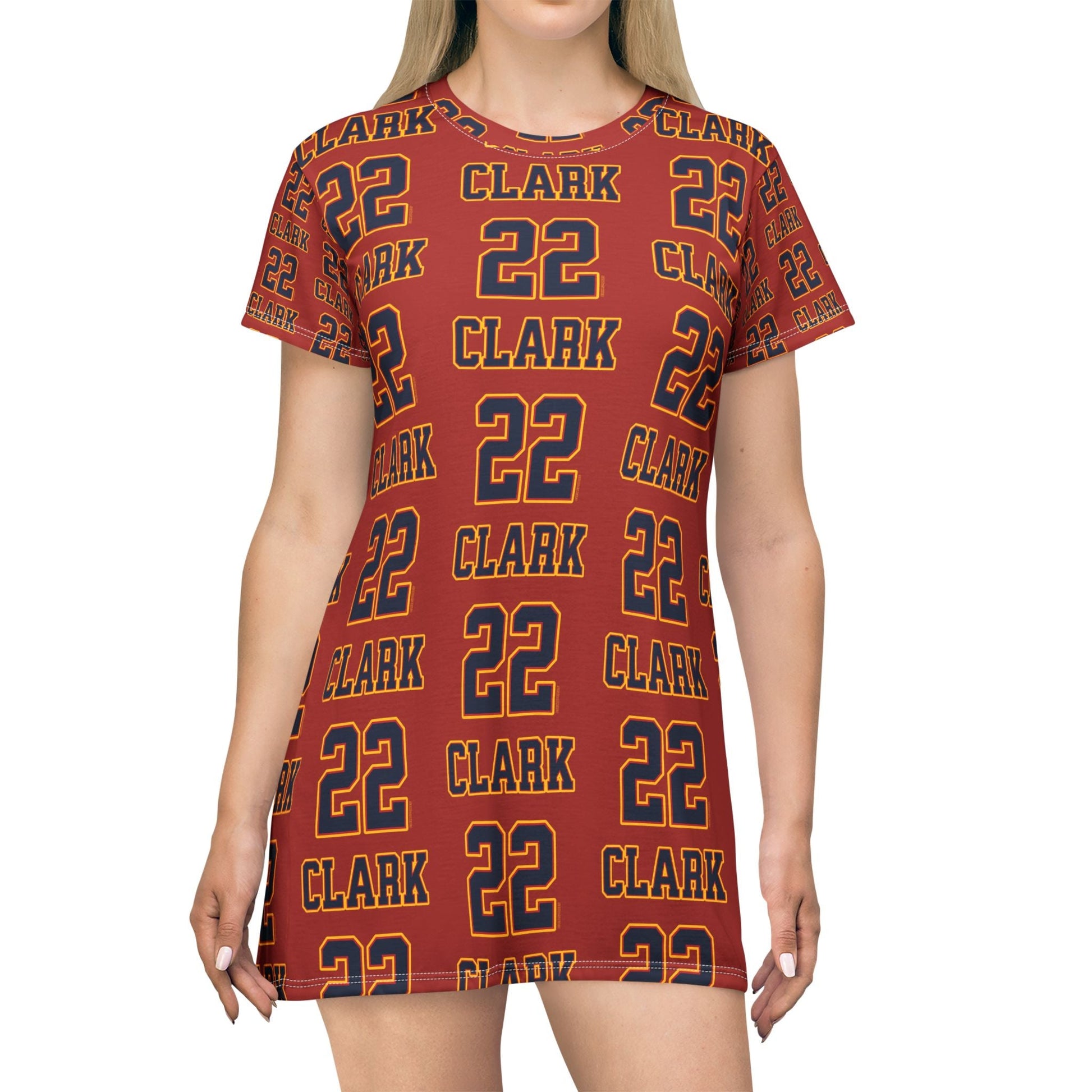Caitlin Clark Jersey T-Shirt Dress - All Over Print | Chix Sports