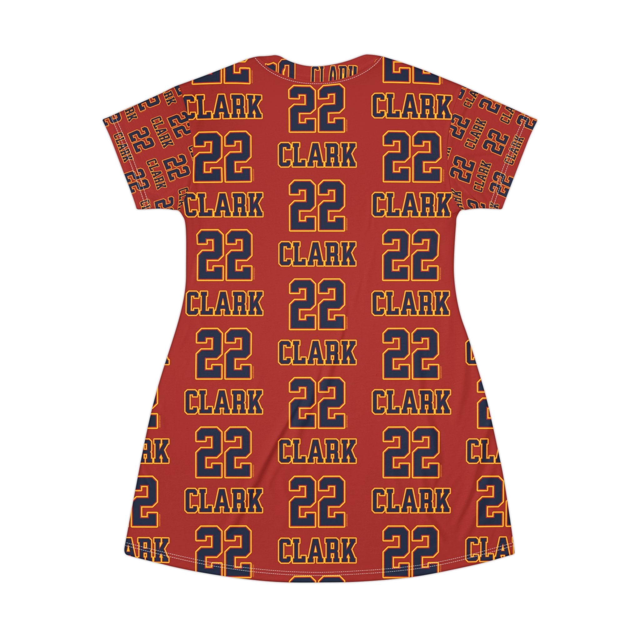 Caitlin Clark Jersey T-Shirt Dress - All Over Print | Chix Sports