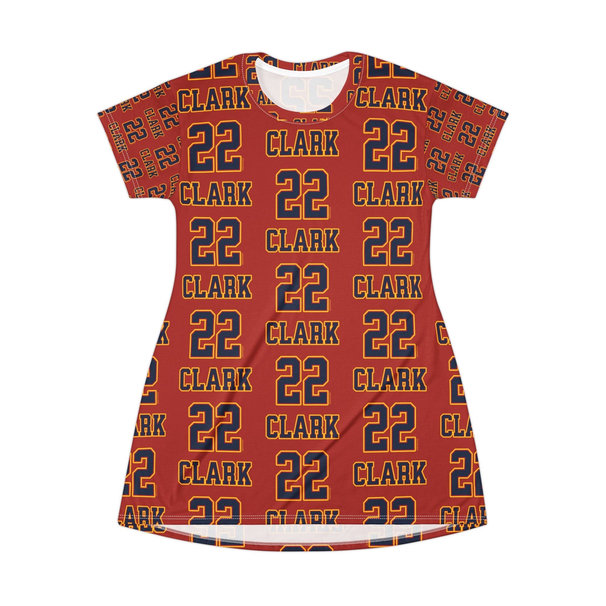 Caitlin Clark Jersey T-Shirt Dress - All Over Print | Chix Sports